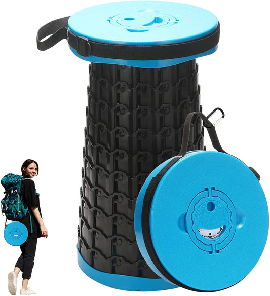 18-inch Heavy Duty Collapsible Stool - 800 lbs Capacity, 2.6 lbs Lightweight Portable Folding Stool for Camping, Travel, Music Festivals and Other Outdoor Events