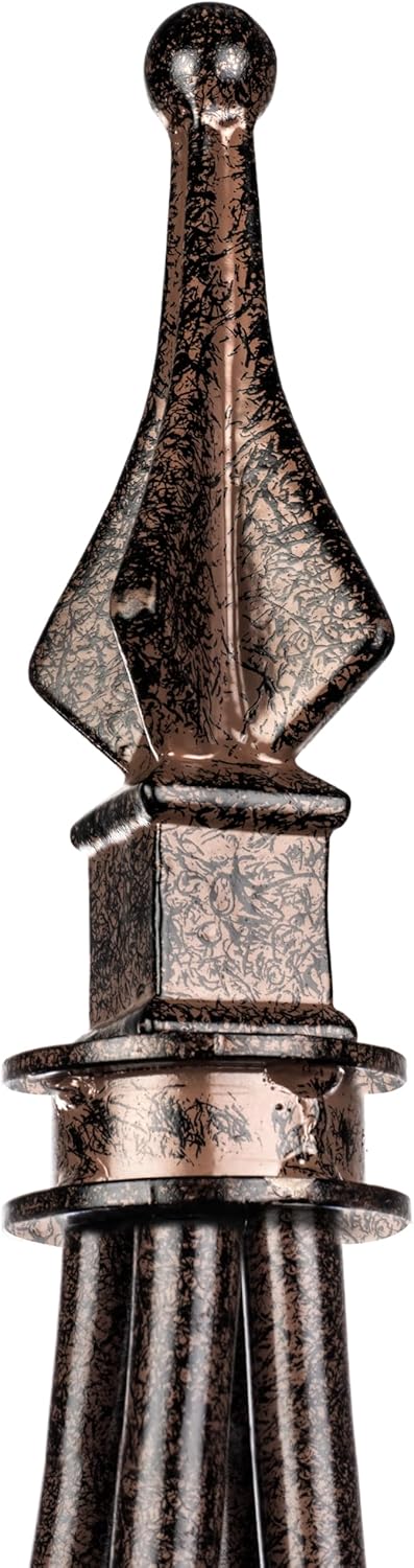 H Potter Trellis Obelisk Tall Metal Garden Decor Vertical Yard Art for Roses Climbing Plants Weather Resistant Wrought Iron Ornamental (Charcoal Brown, 6 Foot)