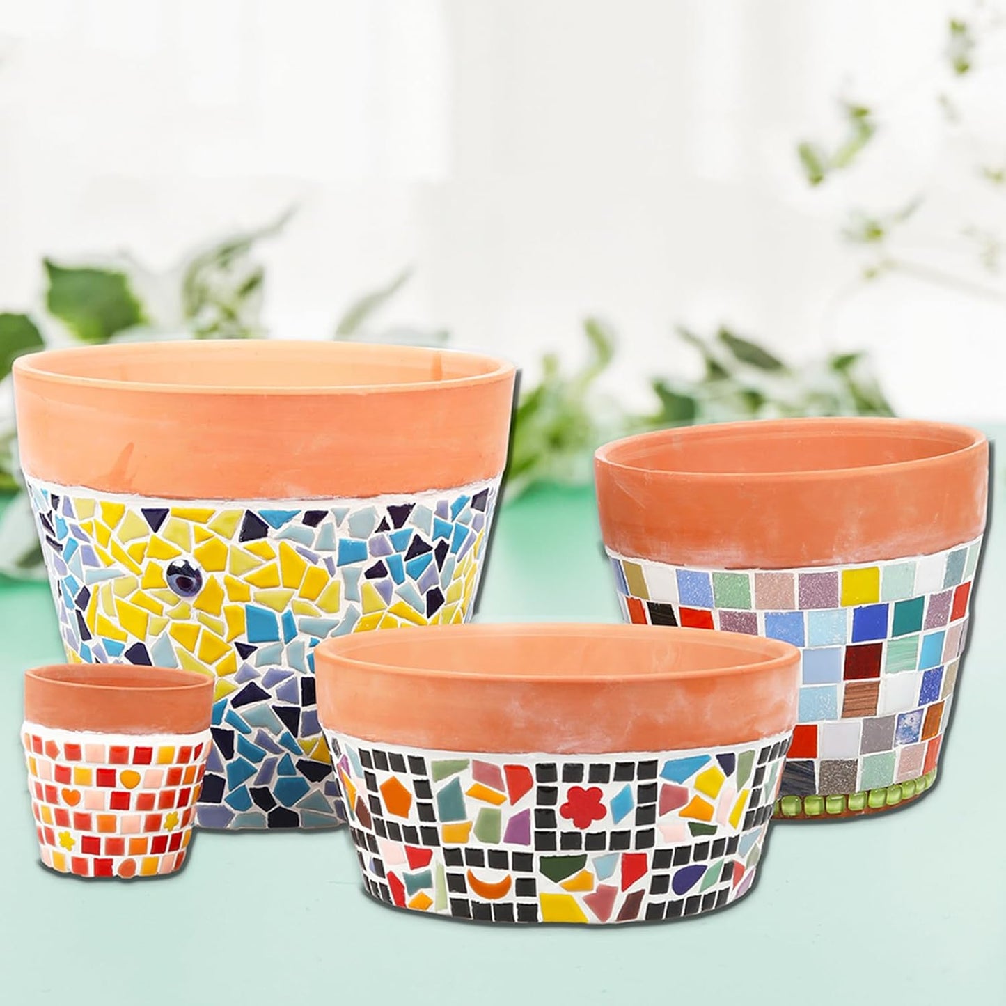 200g Ceramic Mixed Color Mosaic Tiles Mosaic Glass Pieces for Home Decoration or DIY Crafts, Triangles Trapezoids Polygons Irregular Size (Wine Red)