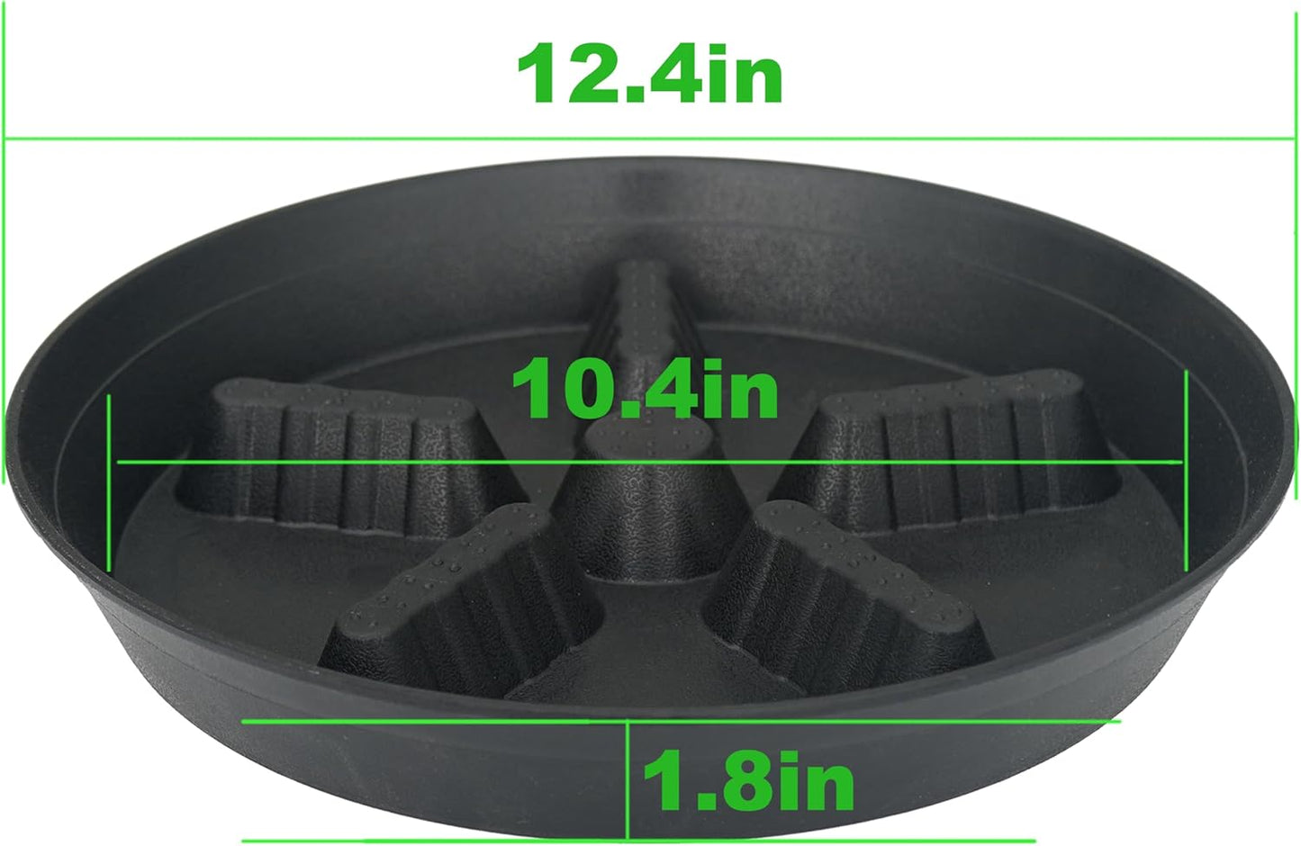 4 Pack Plant Saucer 12 inch, 8 10 14 17 inch, Plant Stand Plastic Plant Saucers for Indoors Outdoor, Heavy Duty Flower Saucers for Potted Plants, Pot Saucers for Plants, Grow Bags Saucers