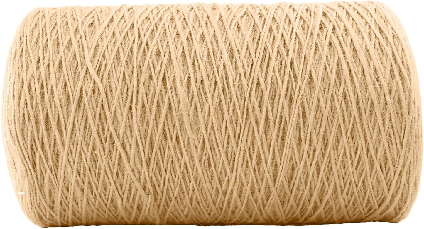 1.5mm x 1500 Feet Natural Jute Rope, Twine for Gardening Tomato Climbing Plant Tie Floristry Crafts Gift Wrapping Packing Decor