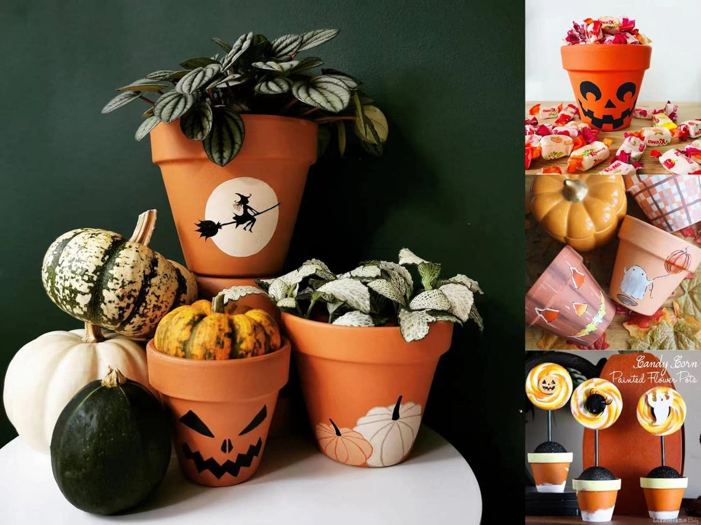 Terracotta Pots 6 Inch (4 Pack), Clay Pots for Plants with Drainage Hole and Saucer, Flower Pot with Tray, Large Terracotta Pot for Indoor Outdoor Plant