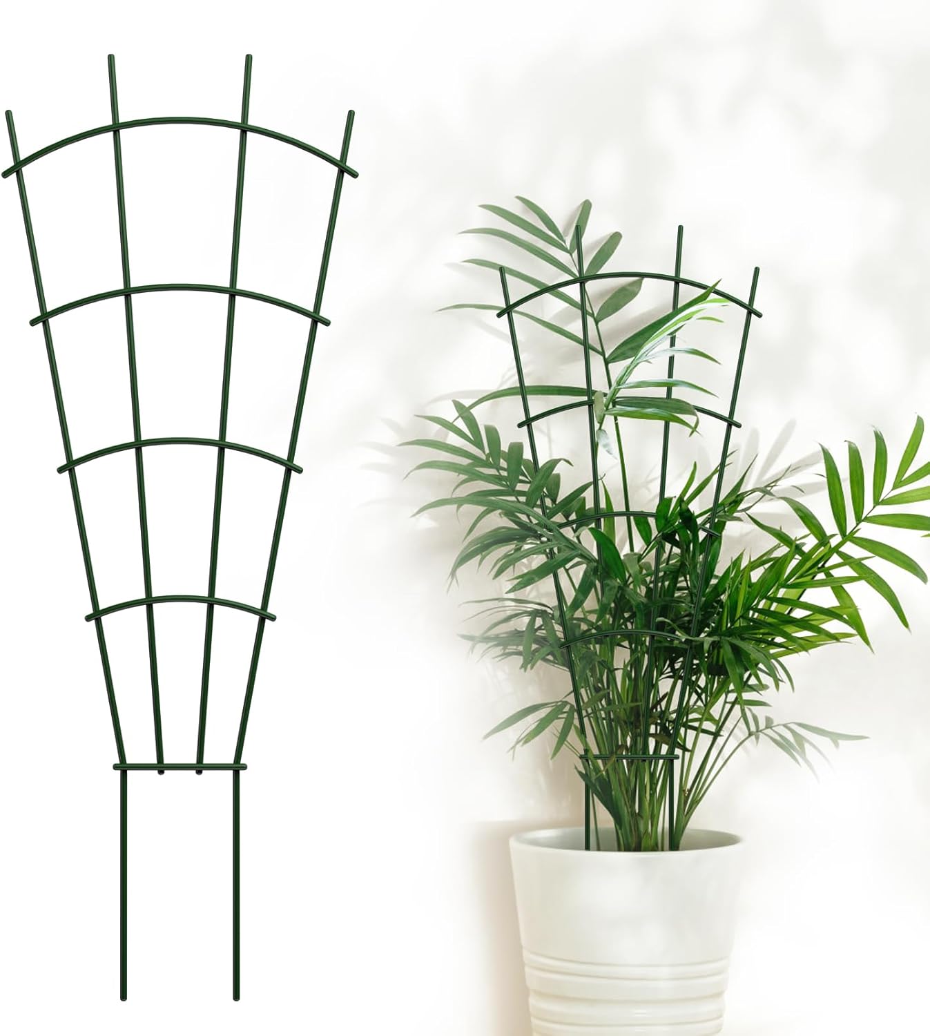 6-Pack Metal Trellis for Potted Plants, 32" Heavy Duty Garden Trellis for Climbing Plants, Rustproof Powder Coated Indoor/Outdoor Trellis for Climbing Vines, Flowers, Houseplants