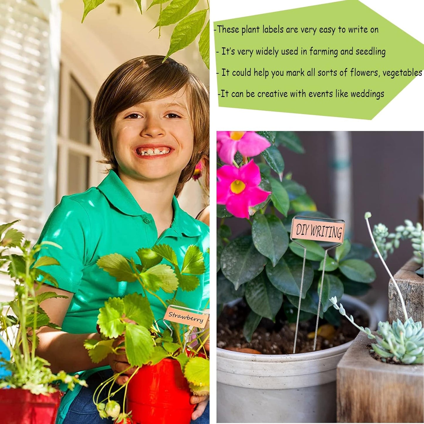 30-Pack Copper Plant Markers Metal Plant Labels 6in&10inch Plant Markers for Outdoor Plants, Garden Markers Plant Labels for Seedlings Herbs Flowers Vegetables Tree Tags Gardening Gifts