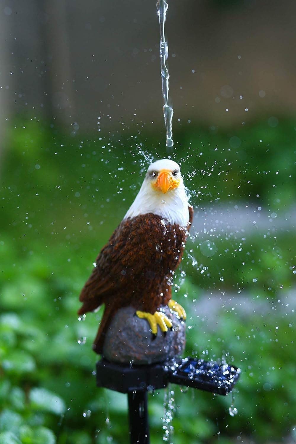 Eagle Figurine Garden Solar Stake Light Eagle Solar Lights Outdoor Decorative Bright Light Eagle Statue for Garden, Lawn, Patio, Yard Decoration（2pack）