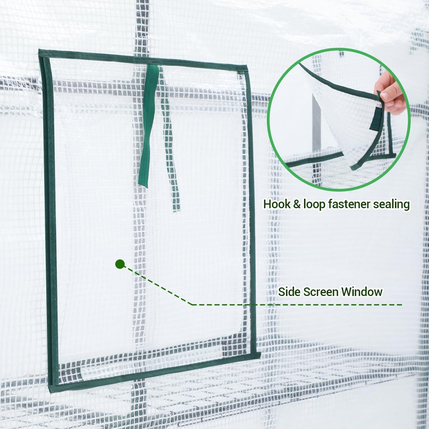 Ohuhu Greenhouse for Outdoors: 3 Tiers 12 Shelves Walk-in Indoor Green House Heavy Duty Plant Stands Reinforced Plastic PE Cover Mini Portable Warm House for Outside, 4.8x2.5x6.4 FT