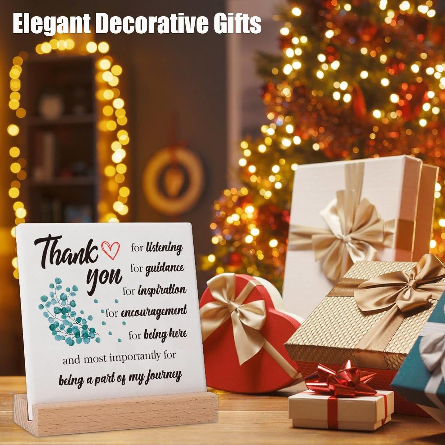 Thank You Teacher Appreciation Gifts for Mom Dad Grandma Mentor Guidance Coach Godmother, Gratitude Gifts Teacher's Day Mother's Day Gifts Father's Day Appreciation Decor Plaques