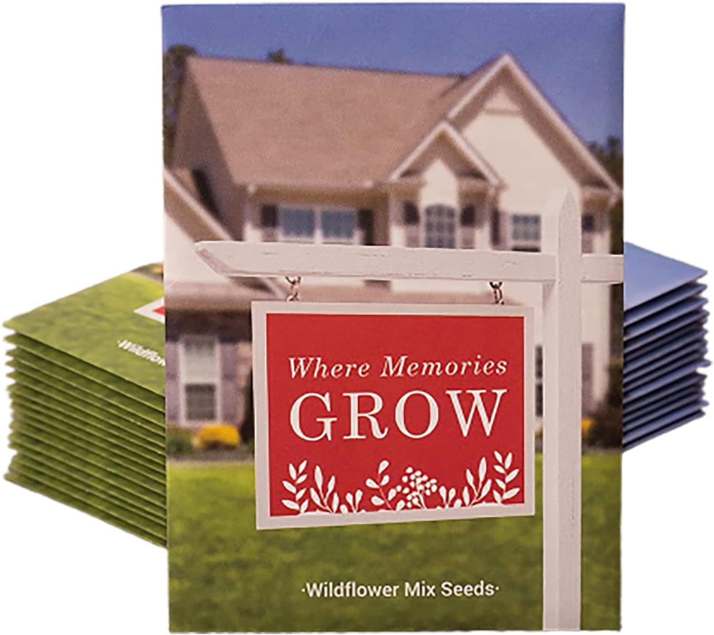 Bentley Seeds Where Memories Grow Wildflower Mix - 25 Individual Flower Seed Packets - Great Gifts for New Homeowners, Baby Shower, Wedding - Non-GMO Wildflowers