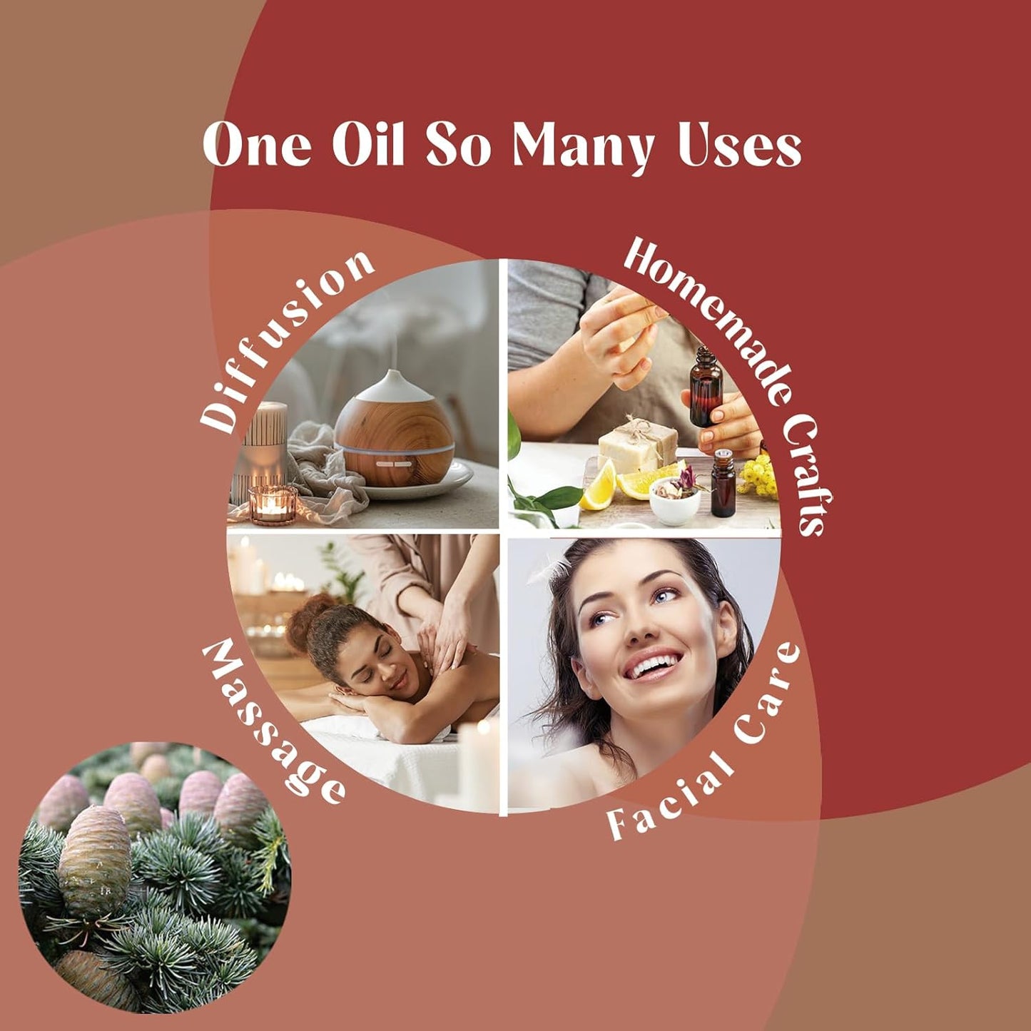 Cedarwood Essential Oil for Diffuser Room Spray Household - 4 Oz