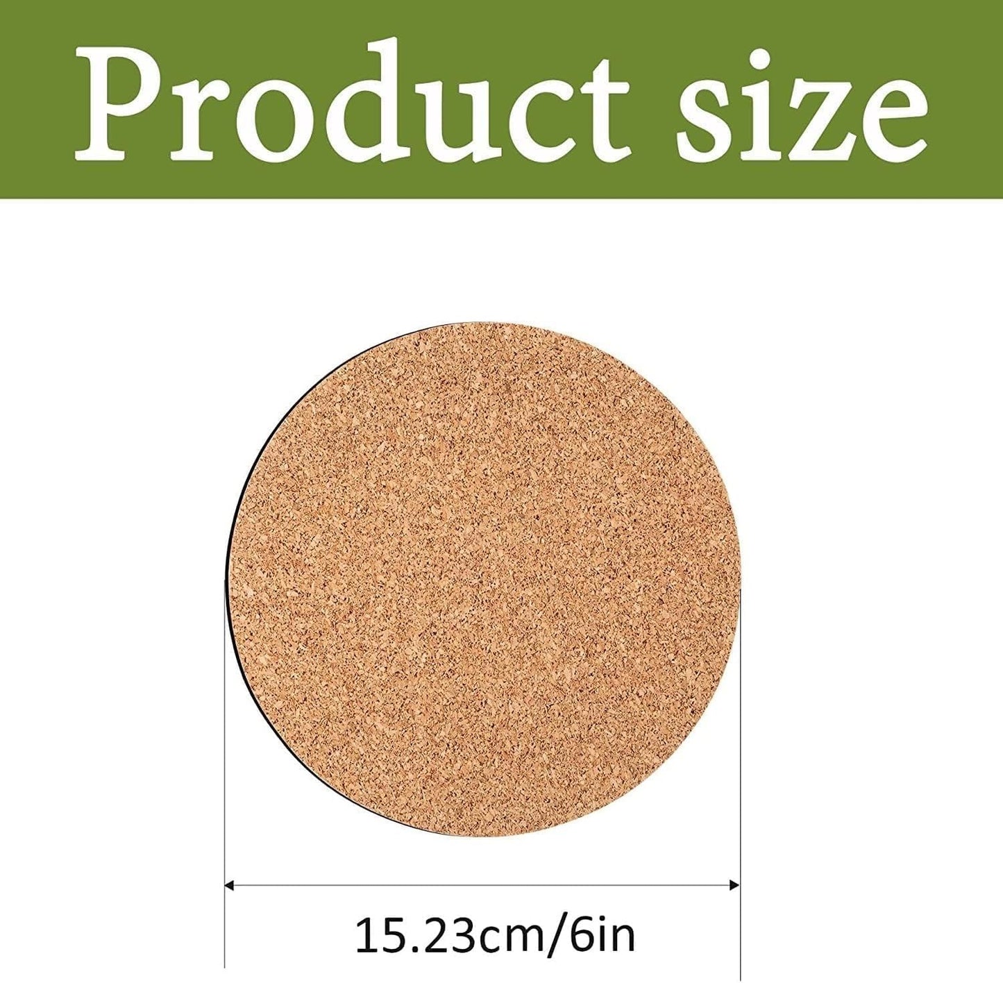 4 Pieces 6 Inch Cork Plant Coasters Absorbent Cork Plant Mats for Indoor Plants Garden Pots DIY Craft