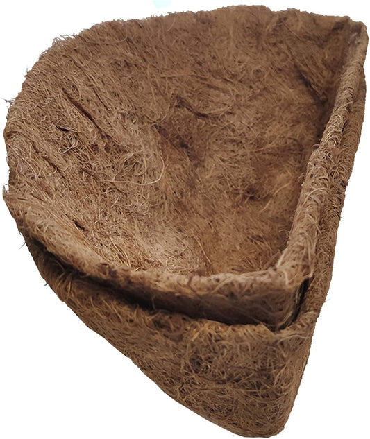 2PCS Half Round Replacement Coco Liner for Hanging Basket Wall Flower Basket Half Circle Wall Planter Coconut Fiber Plant Basket Liner for Garden Planter Flower Pot (16 inch)