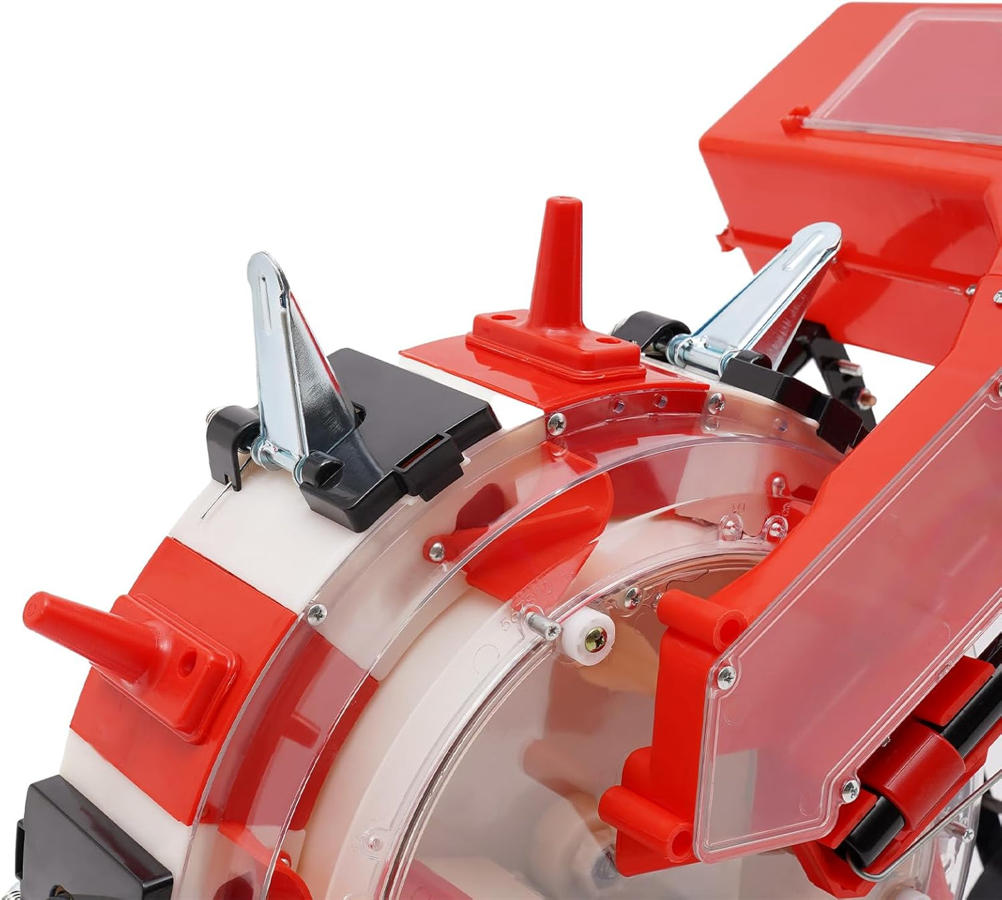 Manual Seeder,Garden Hand-Push Seeding Machine Walk-Behind Row Crop Planter Roller Seeding Hand Push Seeder for Soy Peanut Corn Cotton Soybean (6 Nozzles)