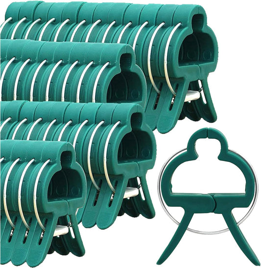 60 Garden Plant Clips,Plant Support Clips Hold Plant Stems, for Multi-Purpose Plants Rattan Clip Rose, Sturdy Cucumber Orchid Clip Plant Support Adjustable Clip Green (Large 60Pcs), DHYWJ-01