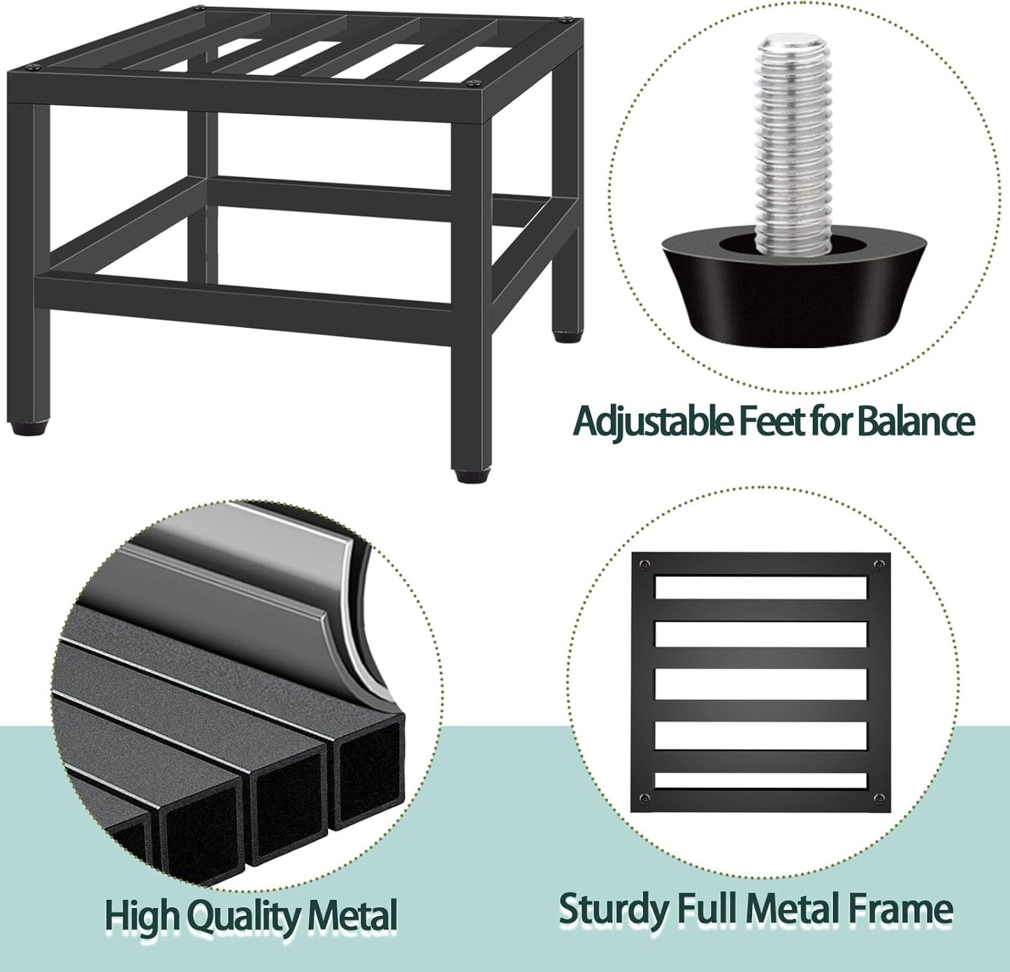 Plant Stand Indoor Outdoor, 3 Pcs Heavy Duty Plant Stands Metal Pedestal Stand for Indoor Outdoor, Wrought Iron Flower Stand Display Planter Shelf for Garden Deck Living Room