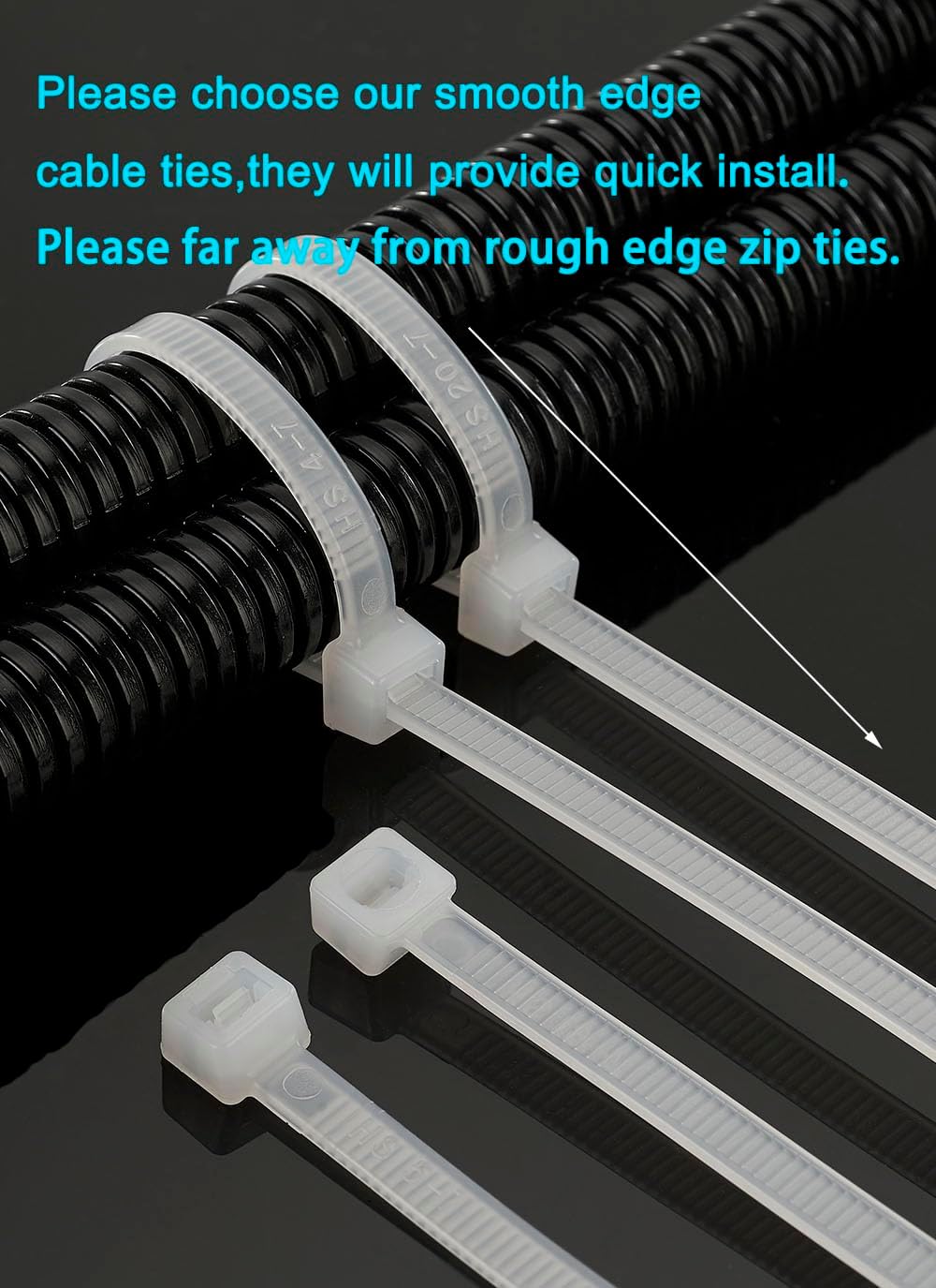 HS Colored Zip Ties Neon Small Nylon Wire Ties Assorted 6 Colors (Green,Yellow, Black, White, Blue, Red) 4 Inch for Crafts,Bulk 600 Pack