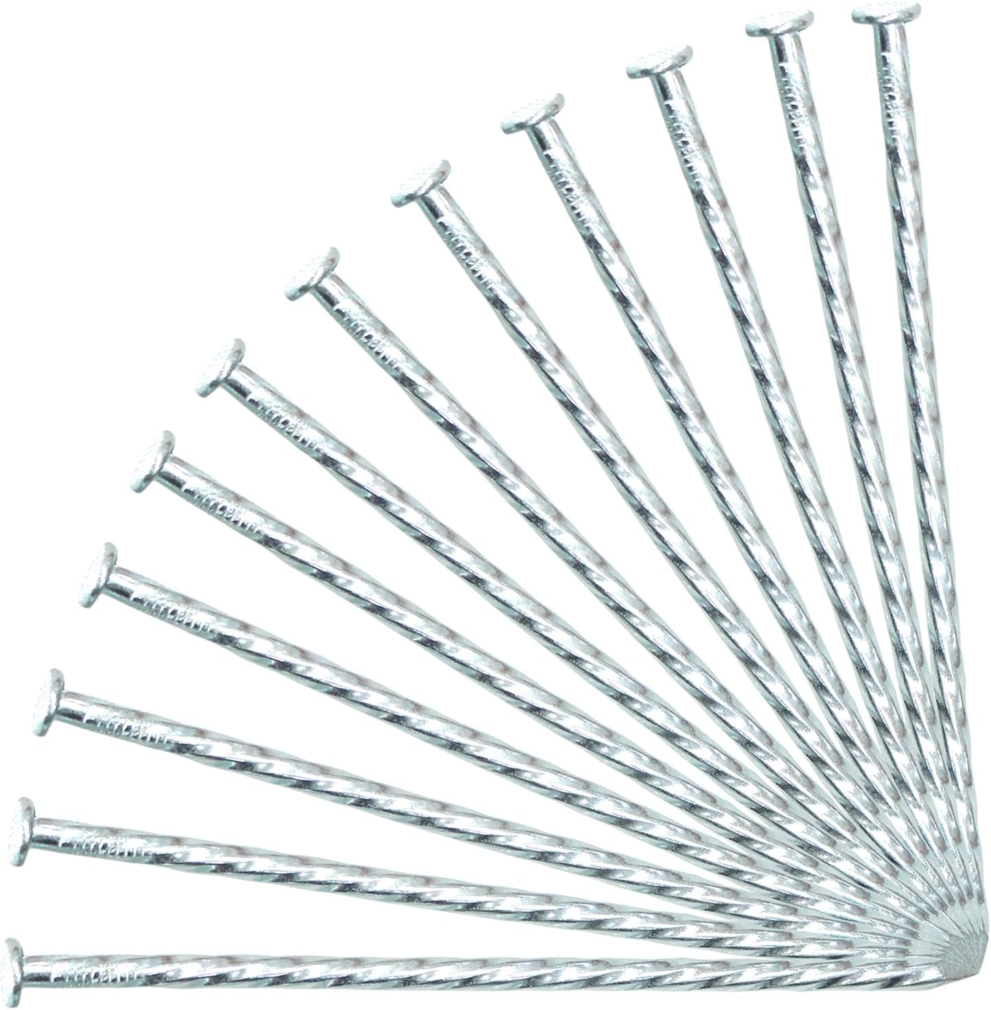 6-Inch Landscape Stakes Spiral Galvanized Landscape Spikes for Weed Barrier, Carpentry, Tent (100)