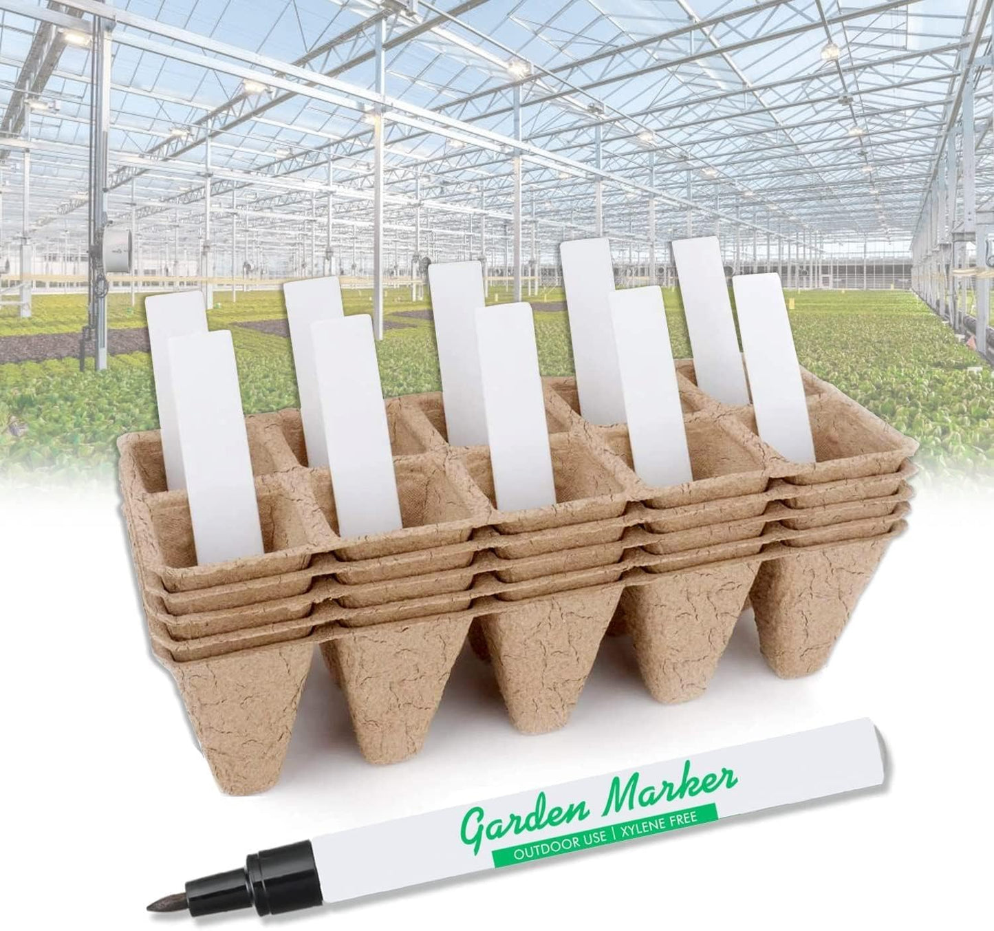 4 Inch Plastic Plant Labels for Seedlings, Flexible Waterproof Plant Tags, Vegetable Gardening Stake Tags for Potted Plants and Outdoor Garden, White, 10,000 Pcs