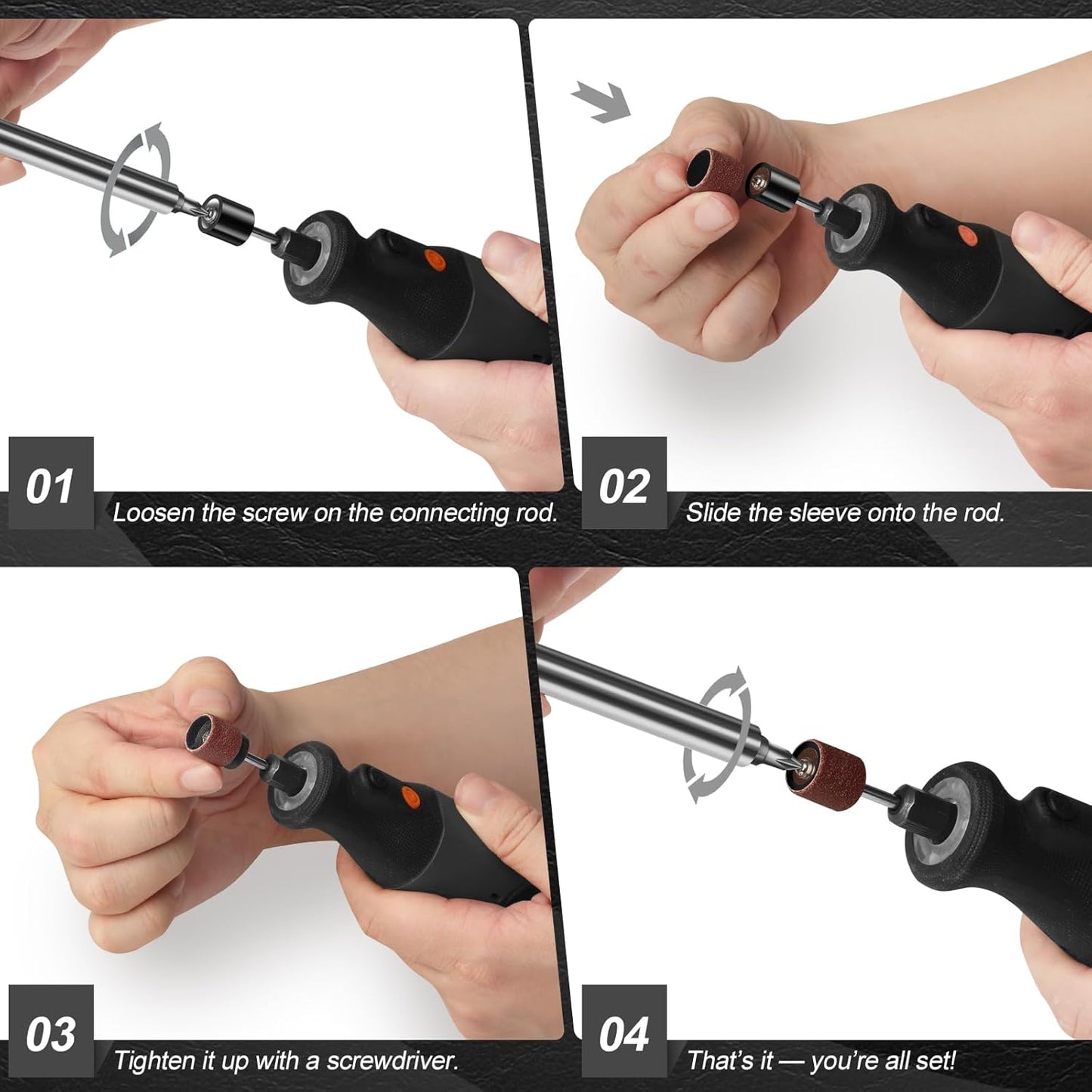 64Pcs Sanding Bits for Dremel Rotary Tools, 1/8" Shank Aluminum Oxide Grinding Stones and Sanding Drill Bits, Durable for Metal Rust Removal, Smoothing, Sharpening, Multiple Shapes to Meet More Needs