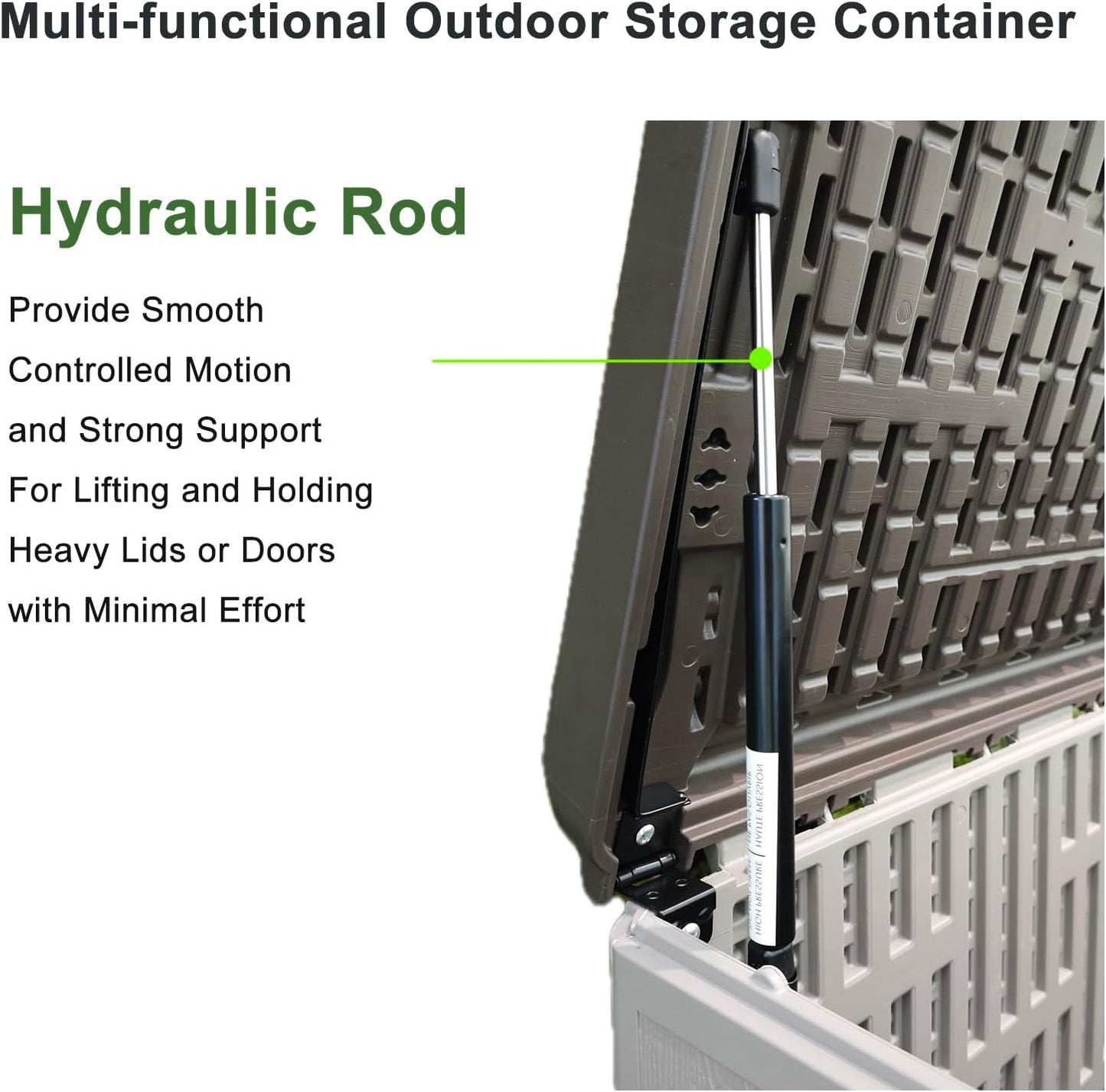 110 Gallon Large Resin Outdoor Storage Box,Waterproof Deck box for Patio Furniture,Garden Tools,Lockable Patio Storage Box,Blow-Molded HDPE