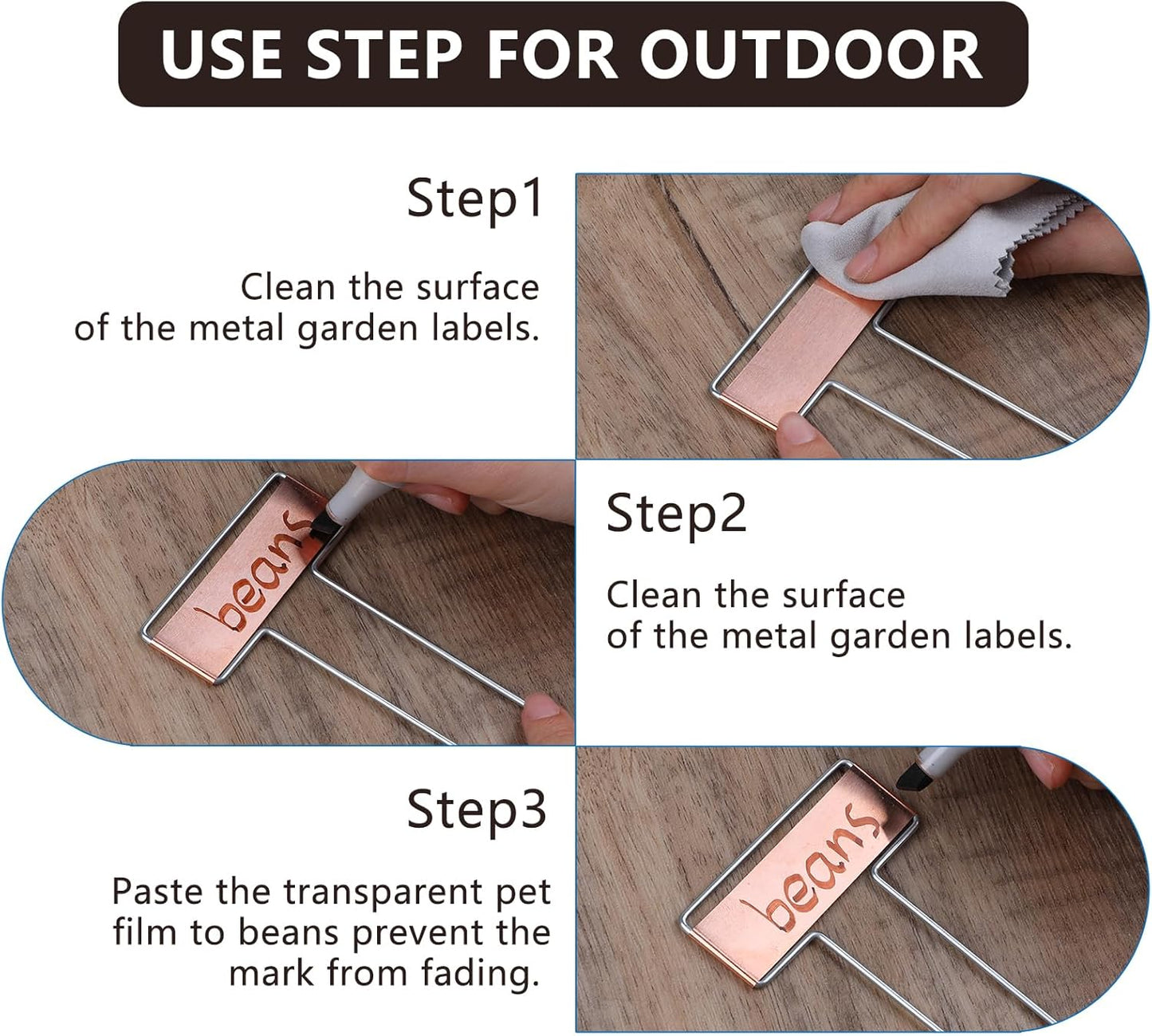 32 PCS Metal Plant Labels - Copper Garden Stakes, High Copper Plate Plant Name Tags, Metal Plant Labels for Flowers, Vegetables, Seedlings, Seed, Etc (Purple)