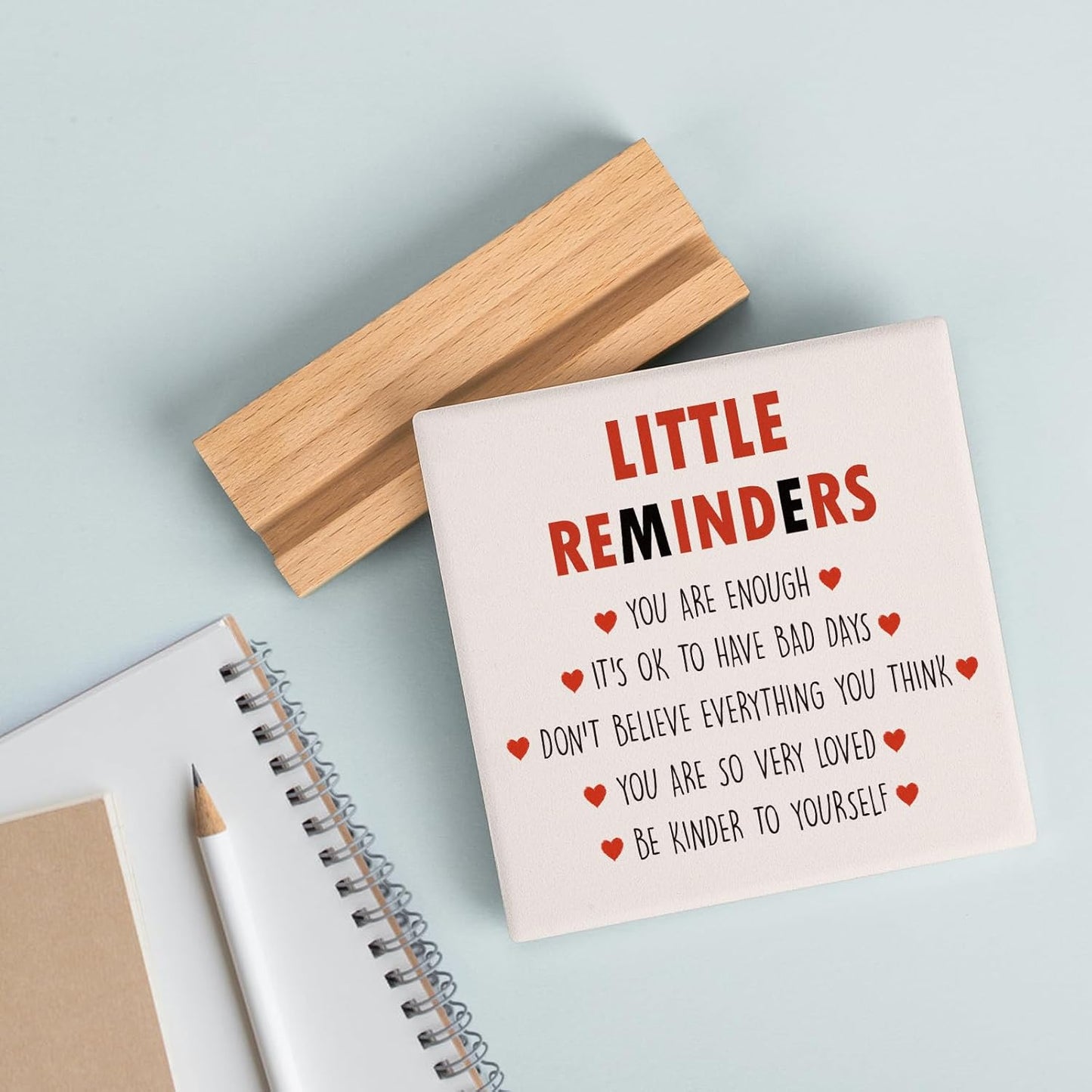 Inspirational Decor Motivational Gifts for women Christmas Birthday, Positive Mental Health Gifts for Her Teenage Girls Boys You are Enough Encouragement Plaque Little Reminders for Office Home