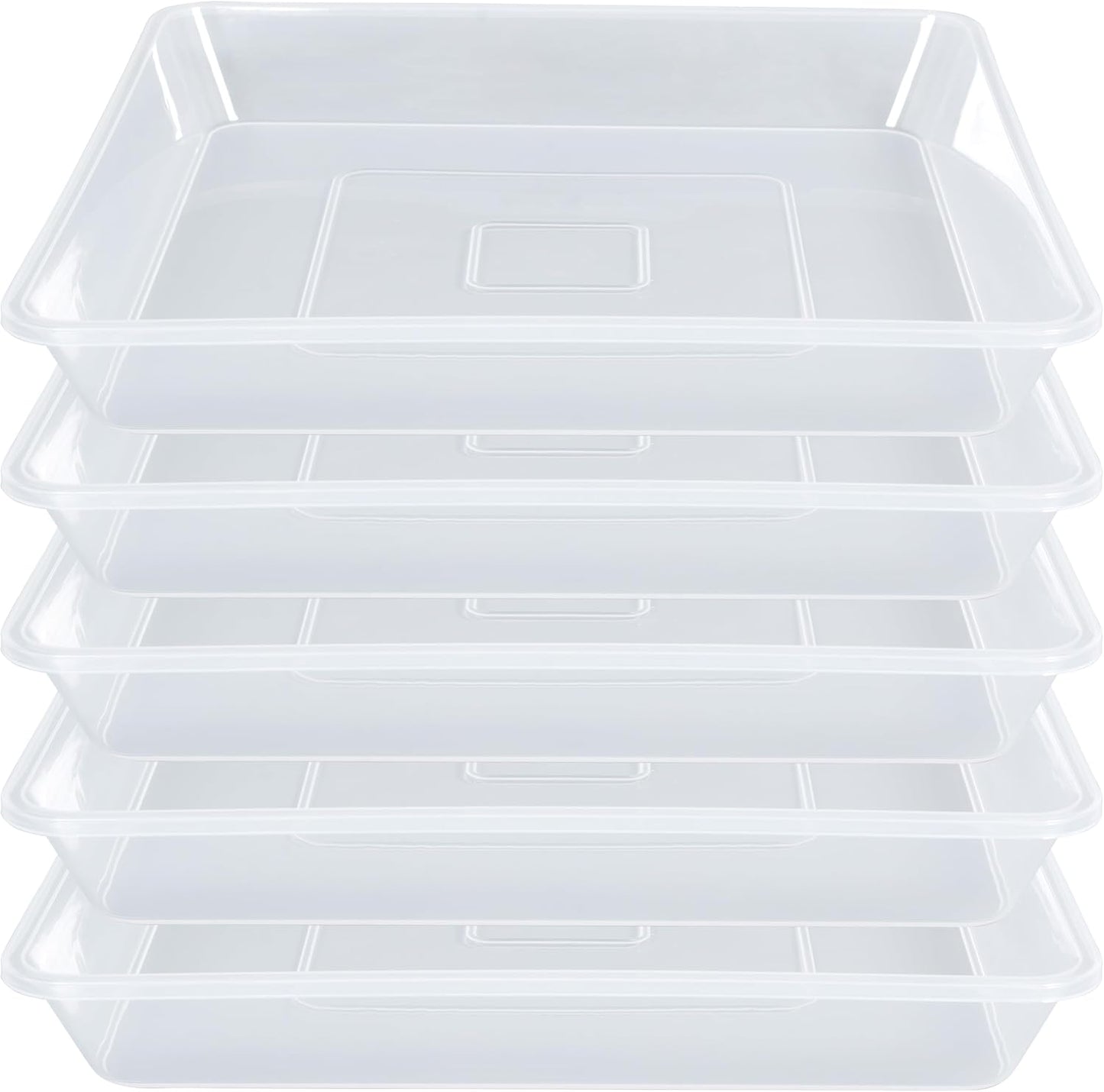 Square Plant Saucer 6 Inch 5 Pack, Strong Clear Plastic Flower Plant Pot Saucer, Square Planters for Indoors and Outdoors Plants, Garden Plant Saucers for Pots Plant Trays.