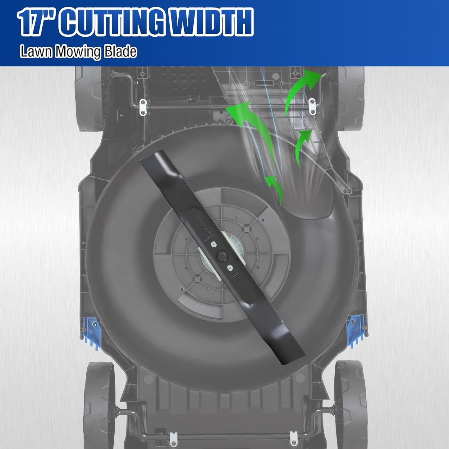 BILT HARD 40V 17" Brushless Cordless Lawn Mower, 2-in-1 Electric Lawn Mower, Push Lawnmower with 6-Position Height Adjustment, 2 x 4.0Ah Batteries & Dual Charger Included