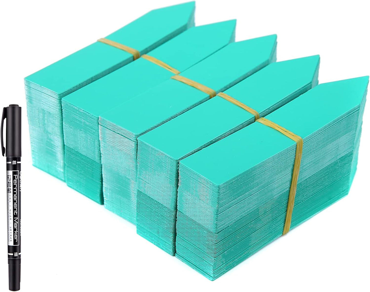 1000 Pcs 4 Inch Garden Plant Labels, Plastic Nursery Tags Waterproof Pot Seed Markers, Green