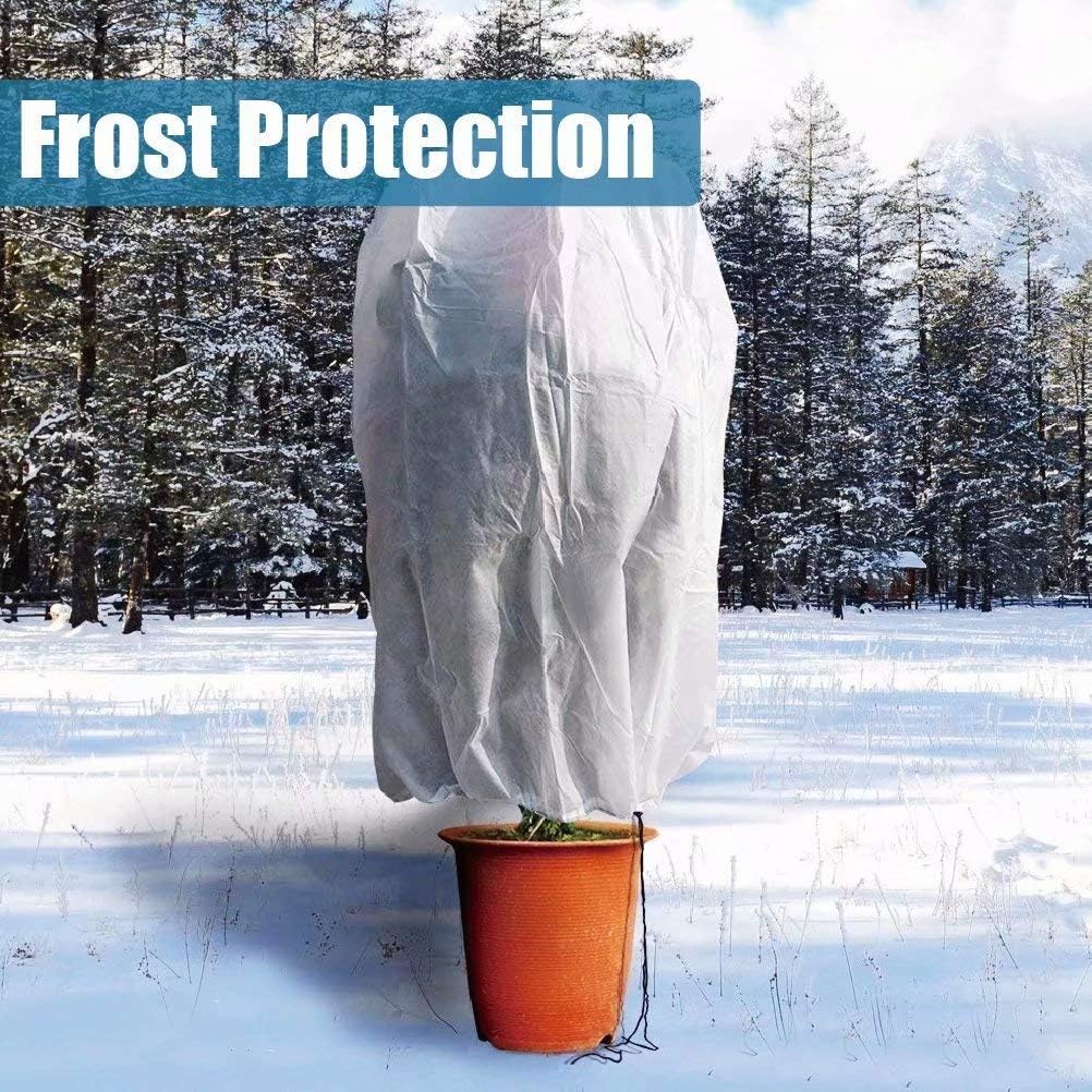 Agfabric Plant Covers Freeze Protection 120"x120" 1.5oz Garden Plant Cover Plant Frost Protection Covers Winter Frost Pests Protection,White