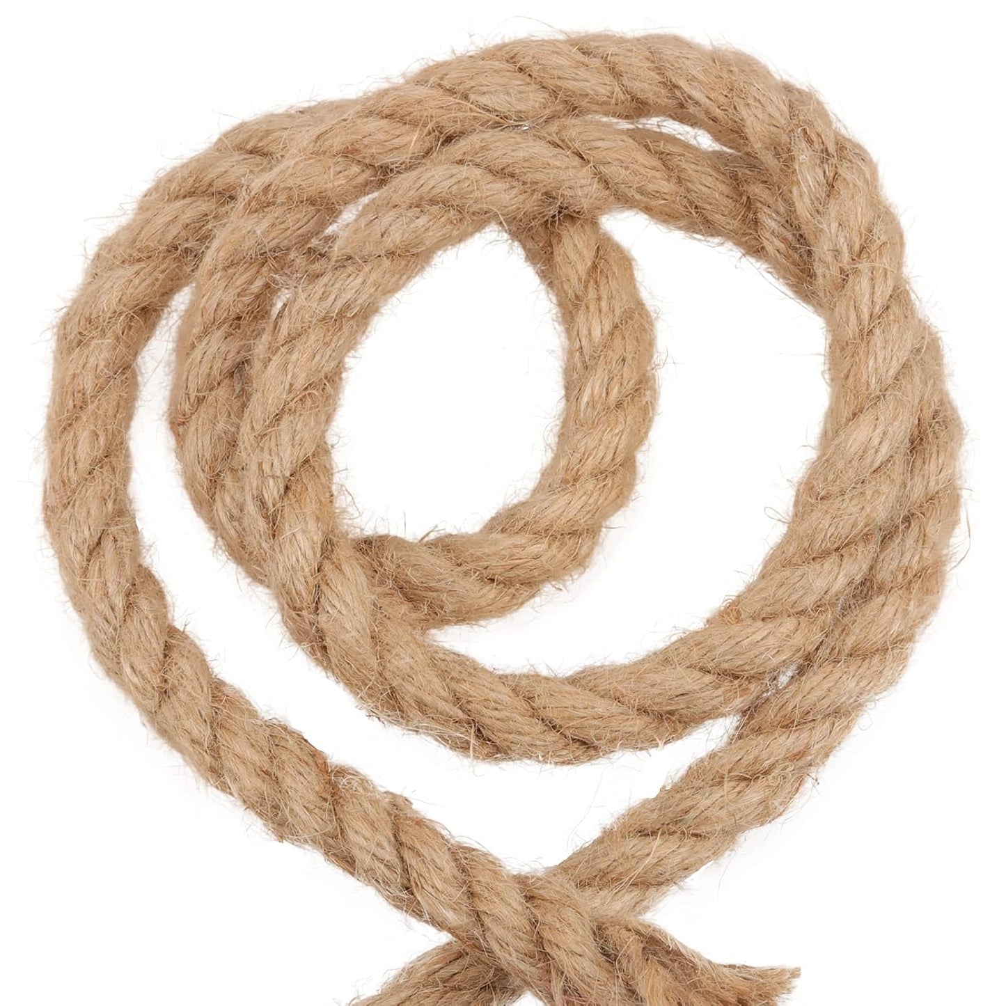 100 Feet 1/2 Inch Thick Natural Jute Rope, 12mm x 30m Strong Hemp Rope, Thick Twine Rope for Gardening
