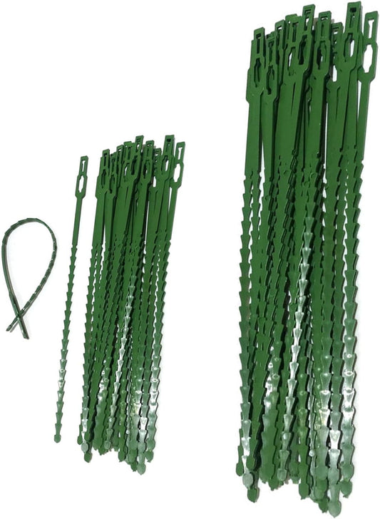 300 PCS Adjustable Plant Ties Flexible Garden Plant Ties, Green Multi-Function Sturdy Garden Plant Twist Tie Plastic Garden Ties Plant Support Tree Shrub, Office Home Cable Organization (13 & 23 CM)