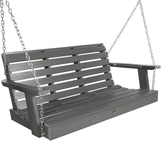 Highwood Weatherly Porch Swing, 4 Feet, Coastal Teak