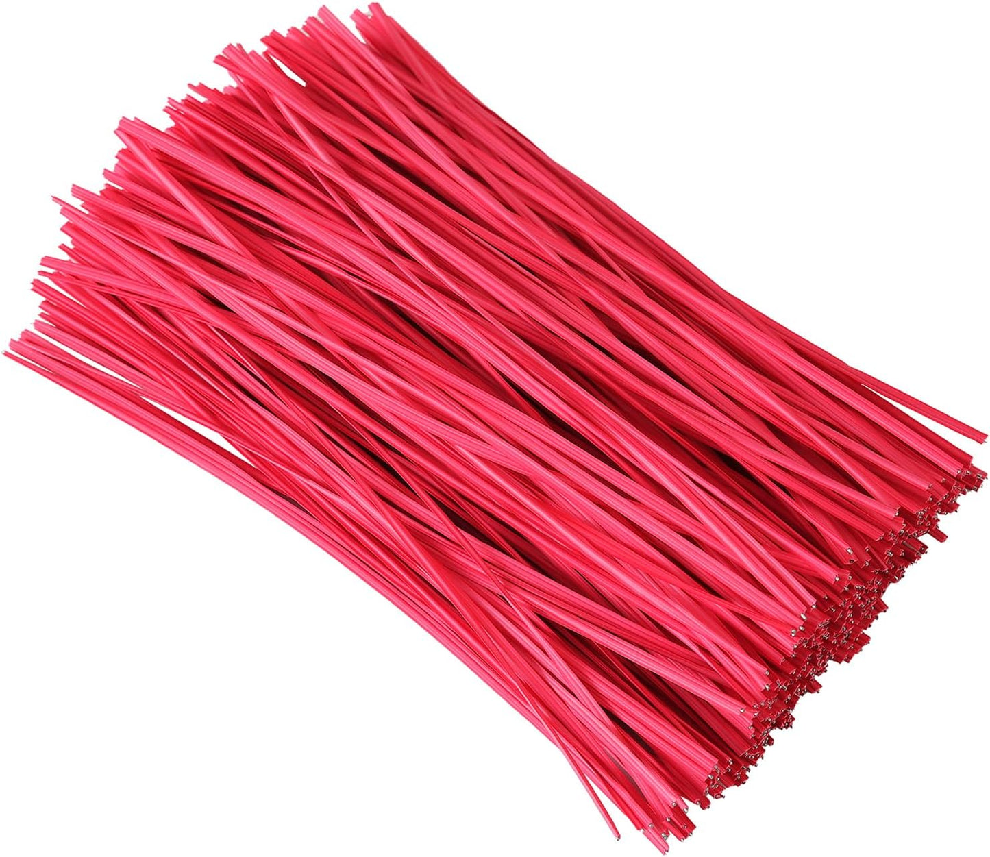 300 Pcs 6 inch Red Plastic Twist Ties, Cable Ties, for Bags, Gardening Tools