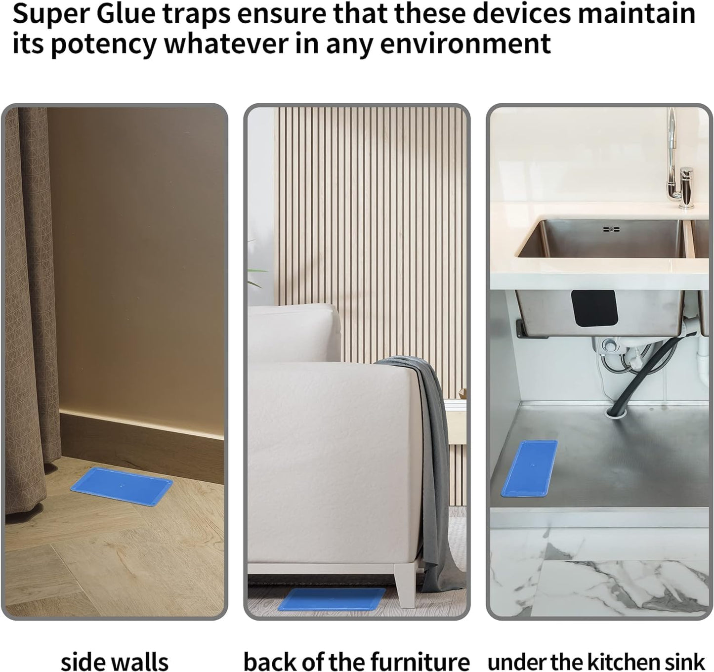 LULUCATCH Super Heavier Mouse Traps 18 Pack for Mice & Snakes with Non-Toxic Glue. Larger Sticky Traps Indoor, Easy to Set, Pet Safe Pest Control