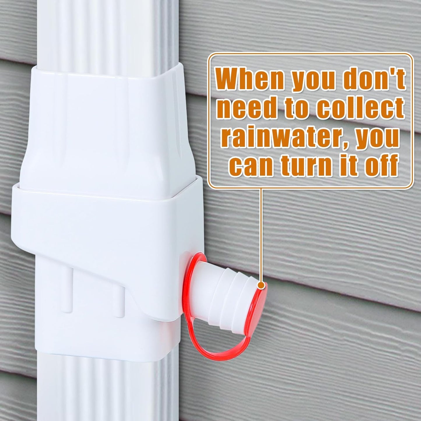 Rainwater Collection System Downspout Diverter for Collecting Rainwater Rain Barrel Diverter Kit Transfer Gutter Downspout(White)