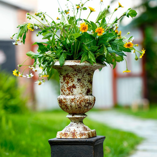 9 inch Retro Flower Pots Outdoor Planters Indoor Decor - Vintage Pots Tree Planter for Outdoors Patio,Garden,Indoor Vase for Office Livingroom Shelf Decor