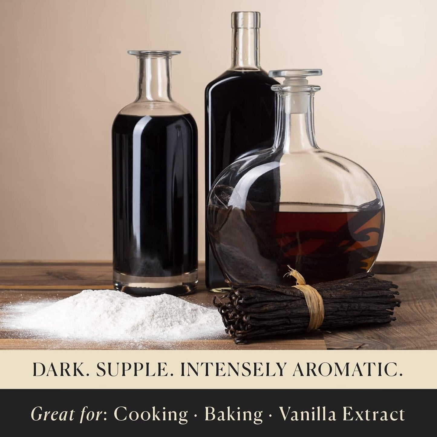 50 Organic Madagascar Whole Vanilla Beans, Grade A Vanilla Pods, Premium Vanilla Beans for Making Extract & Baking - Cook’s