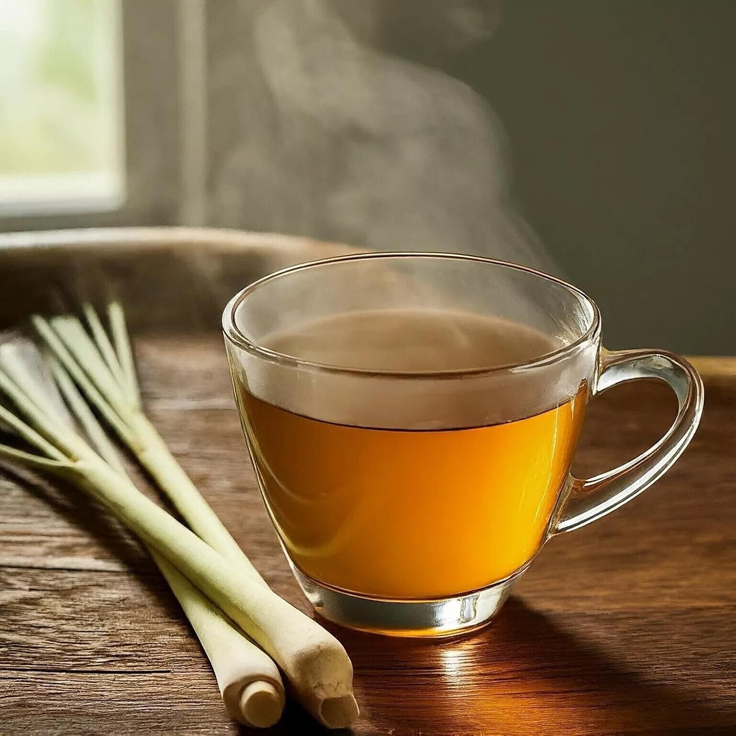 Lemongrass - Cymbopogon citratus. Live Plant. Fragrant, Fresh, Edible. Easy Grow. Indoor/Outdoor. (4 Lemongrass in Cup)