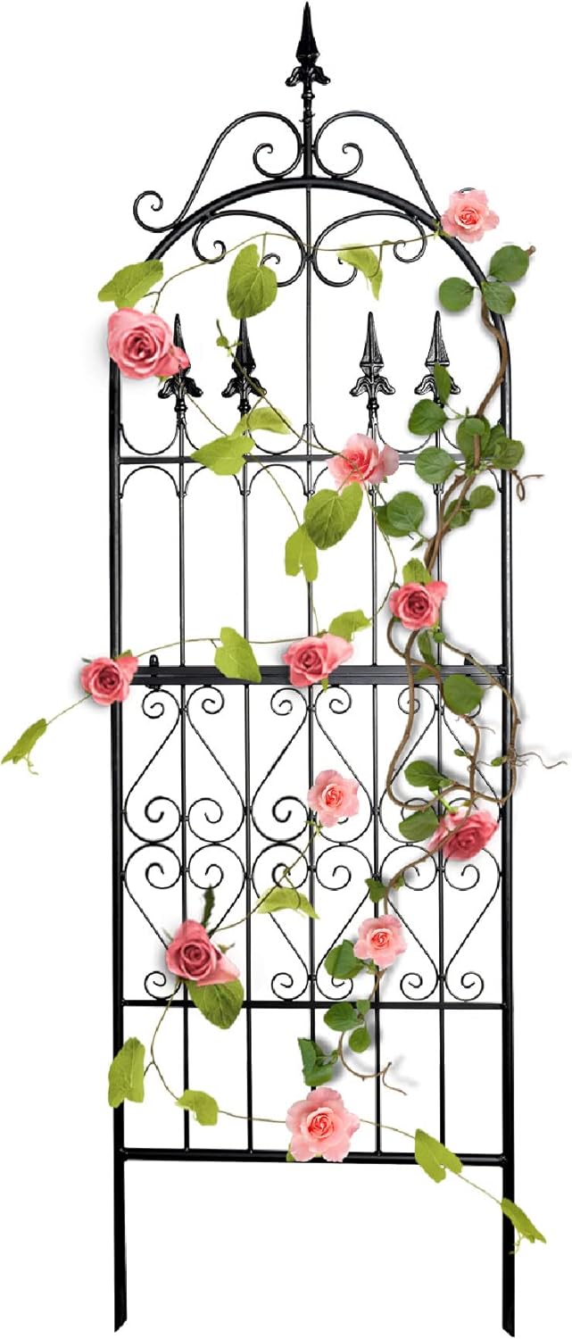 Trellis 70”H x 21.7”W for Climbing Plants - Heavy Duty Garden Trellises Metal Iron Wire Vine Flower Trellis for Rustproof Outdoor Climbing Plants Support