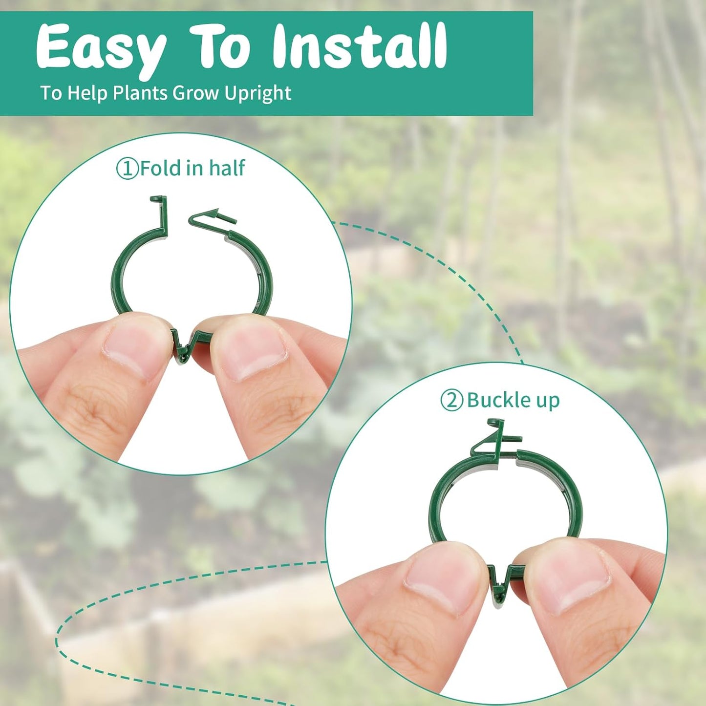 50 PCS Plant Support Clips, Tomato Vine Clips, Trellis Plastic Clips, Garden Vine Fixing Clips - for Tomato, Grape, Vegetables, Plant Stalks and Climbing Plants