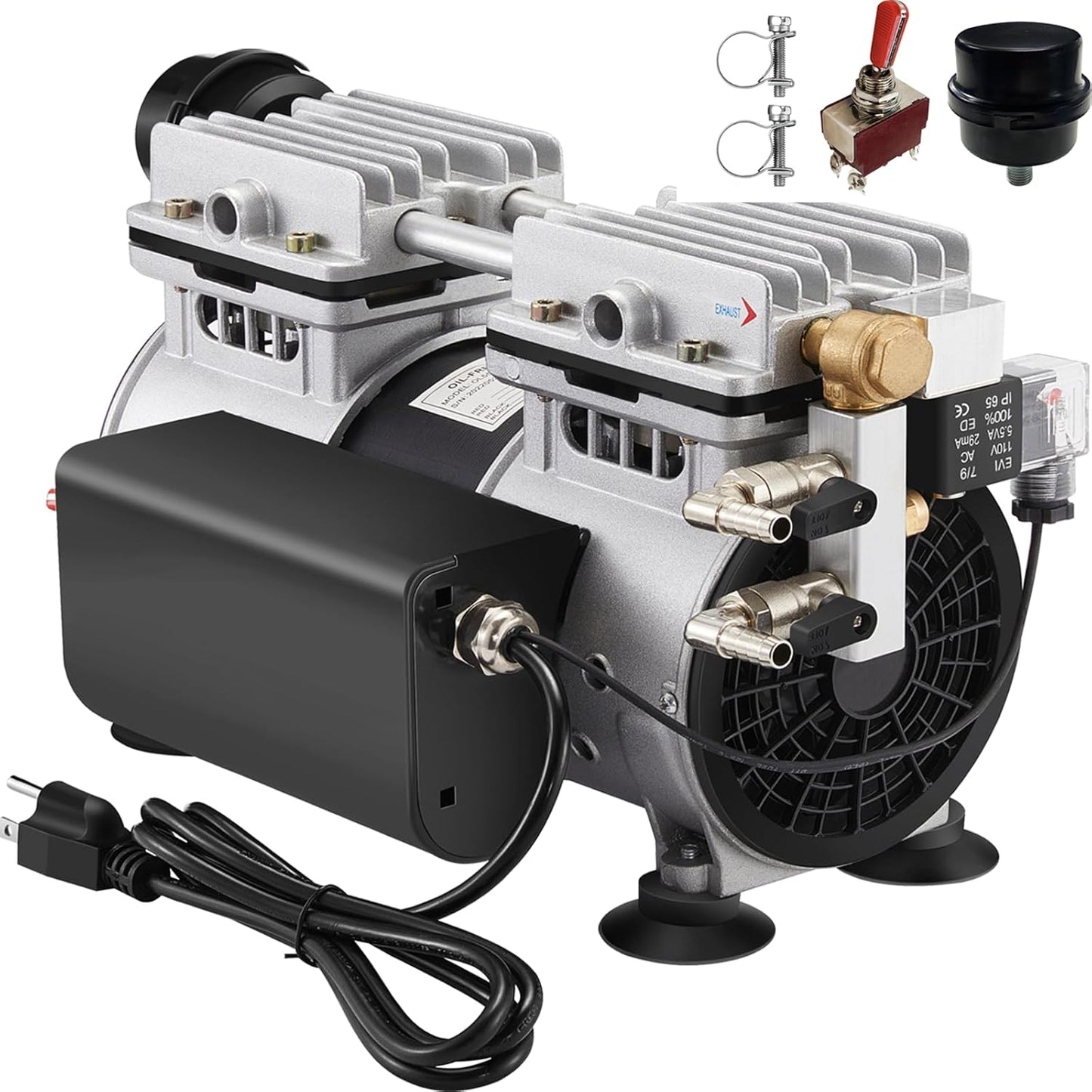 Aerator, 5.2 CFM for Pond and Lakes Up to 3 Acres, 3/4 HP Compressor without Timer & Diffuser & Hose, Aeration Pumps for Deep Water Oxygen Circulation