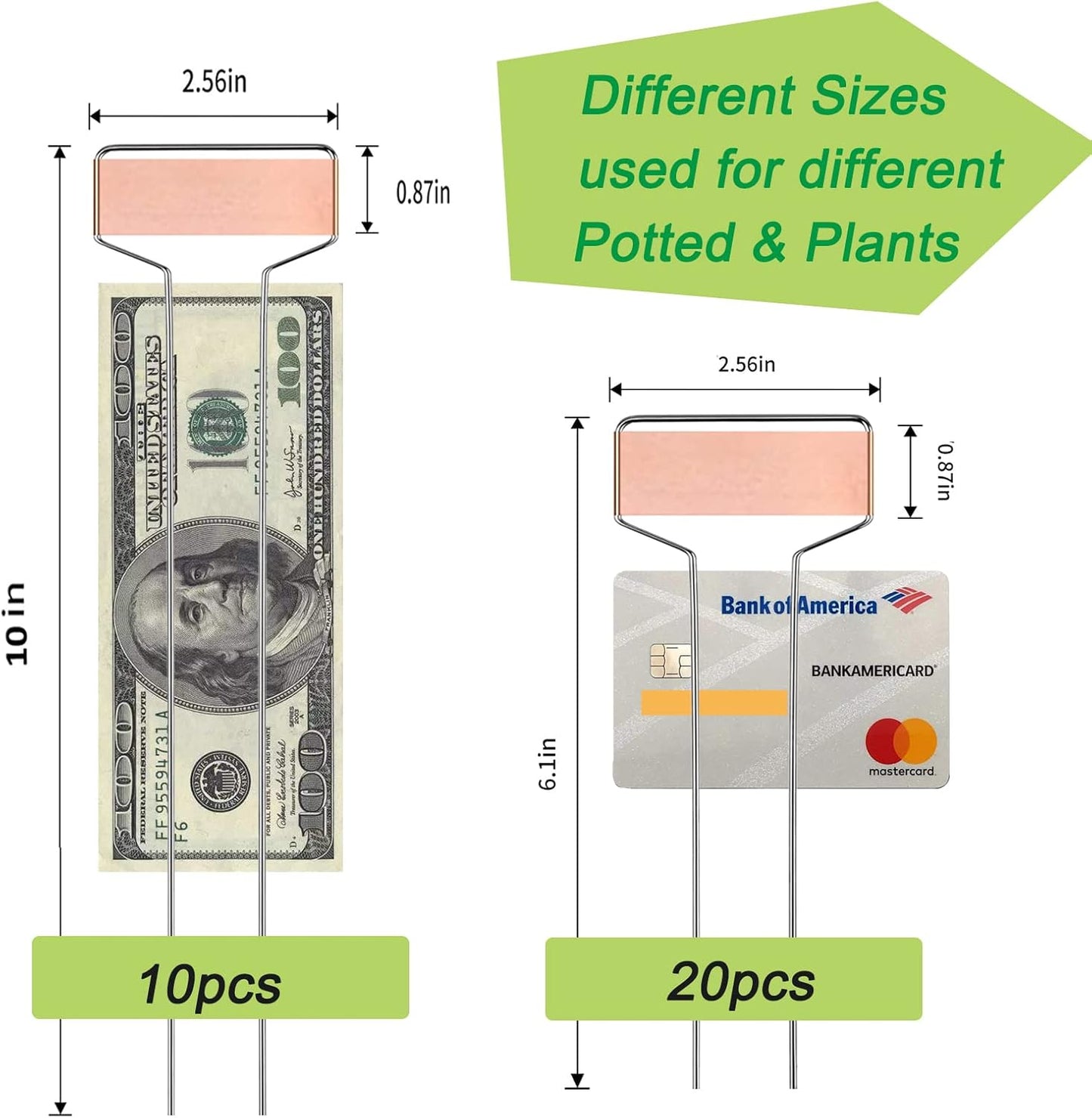 30-Pack Copper Plant Markers Metal Plant Labels 6in&10inch Plant Markers for Outdoor Plants, Garden Markers Plant Labels for Seedlings Herbs Flowers Vegetables Tree Tags Gardening Gifts