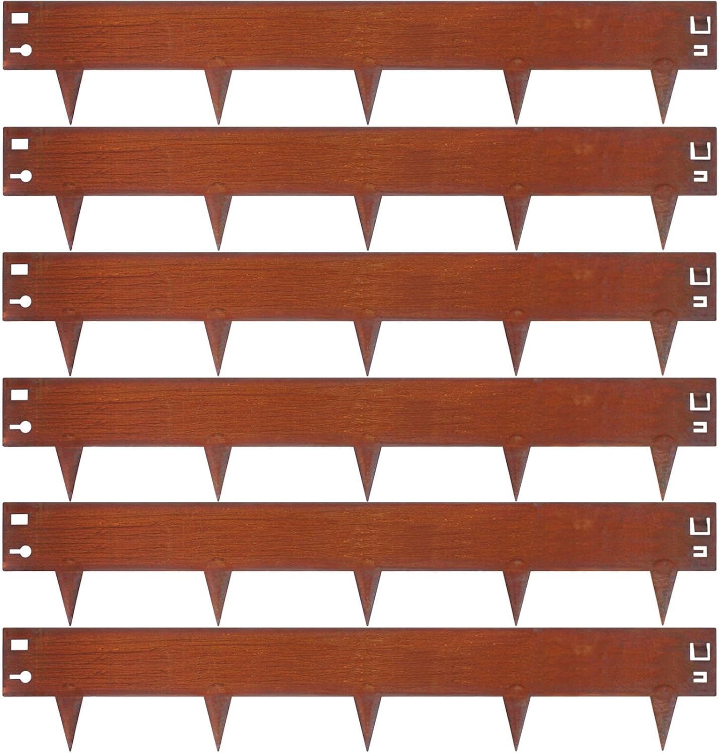 42 Inch Cor-Ten Steel Landscape Edging, 9.4 Inch Hammer in Landscape Edging,Garden Edging Border for Lawn, Flower Bed, Yard