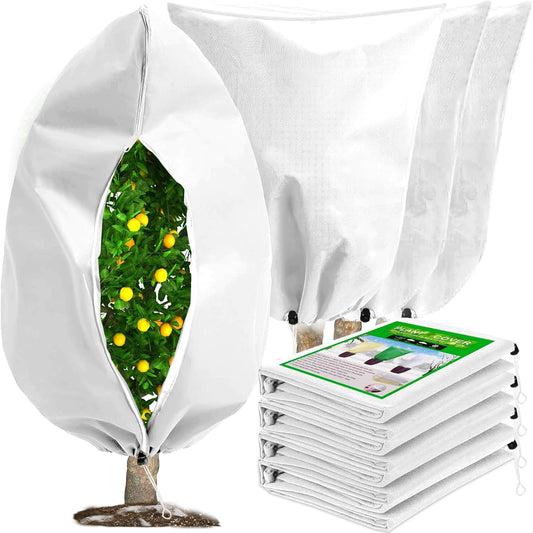 DQS 4 Pack Plant Covers Freeze Protection, 47.2" x70.8" Winter Frost Protection Blankets Frost Cloth,Suitable for Outdoor Winter Frost, Cold Weather, shrubs, Trees, Jackets, and coverings