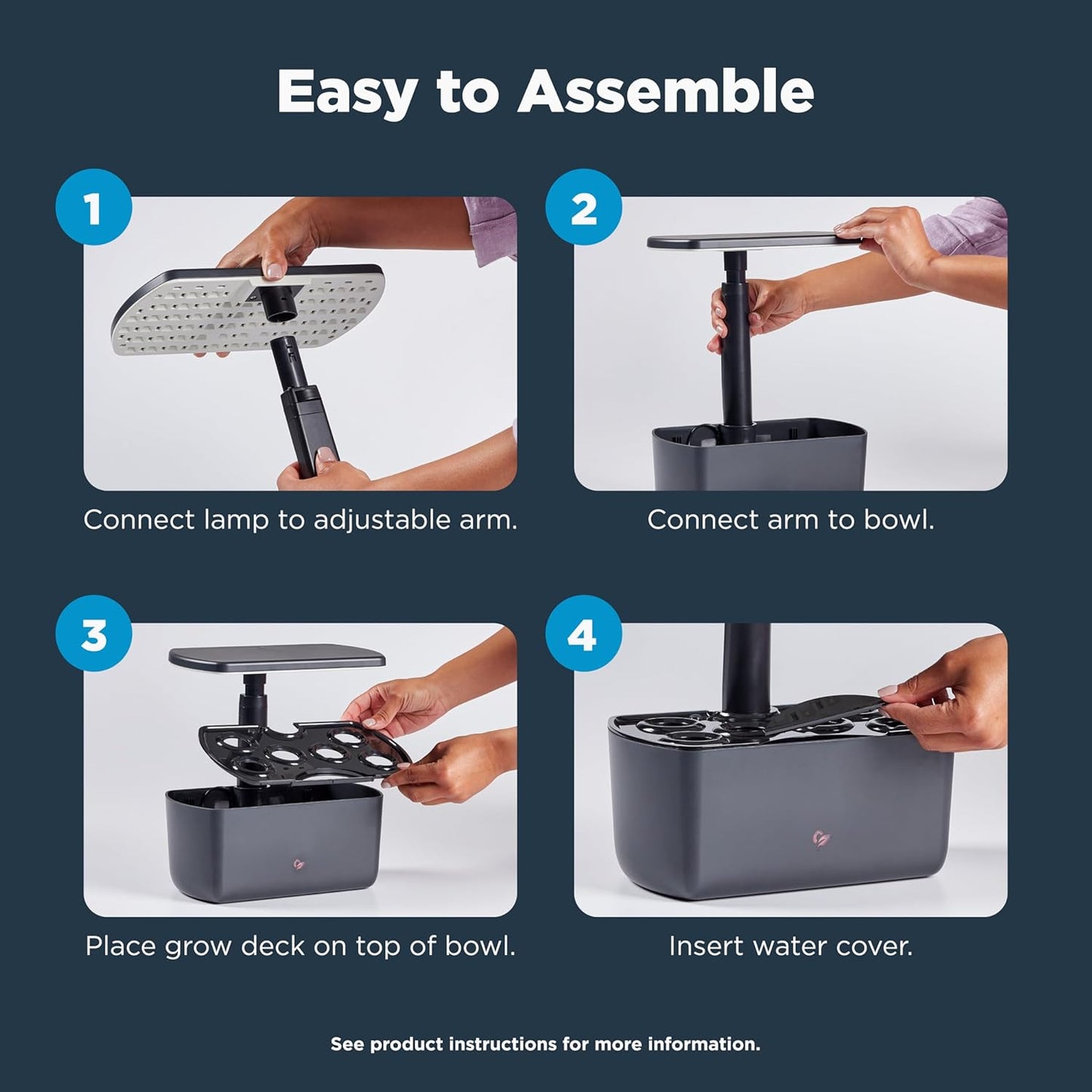 AeroGarden Harvest Lite, Indoor Garden Hydroponic System with LED Grow Light, Holds up to 6 AeroGarden Pods, Cream