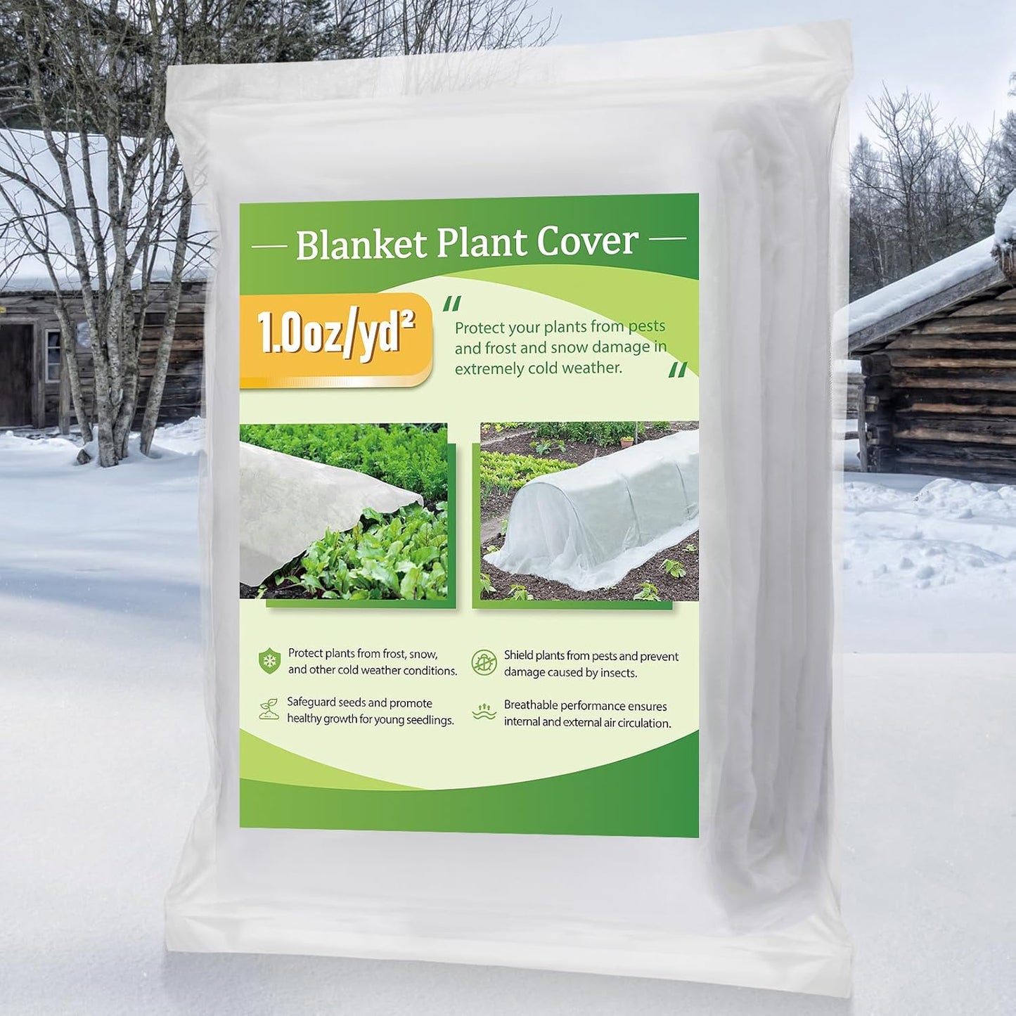 Alphatool Plant Covers Freeze Protection - 10 ft x 30 ft Frost Cloths Blankets for Outdoor Plants, 1.0oz/yd² Non-Woven Fabric Floating Row Cover, Thick Garden Covers for Raised Beds