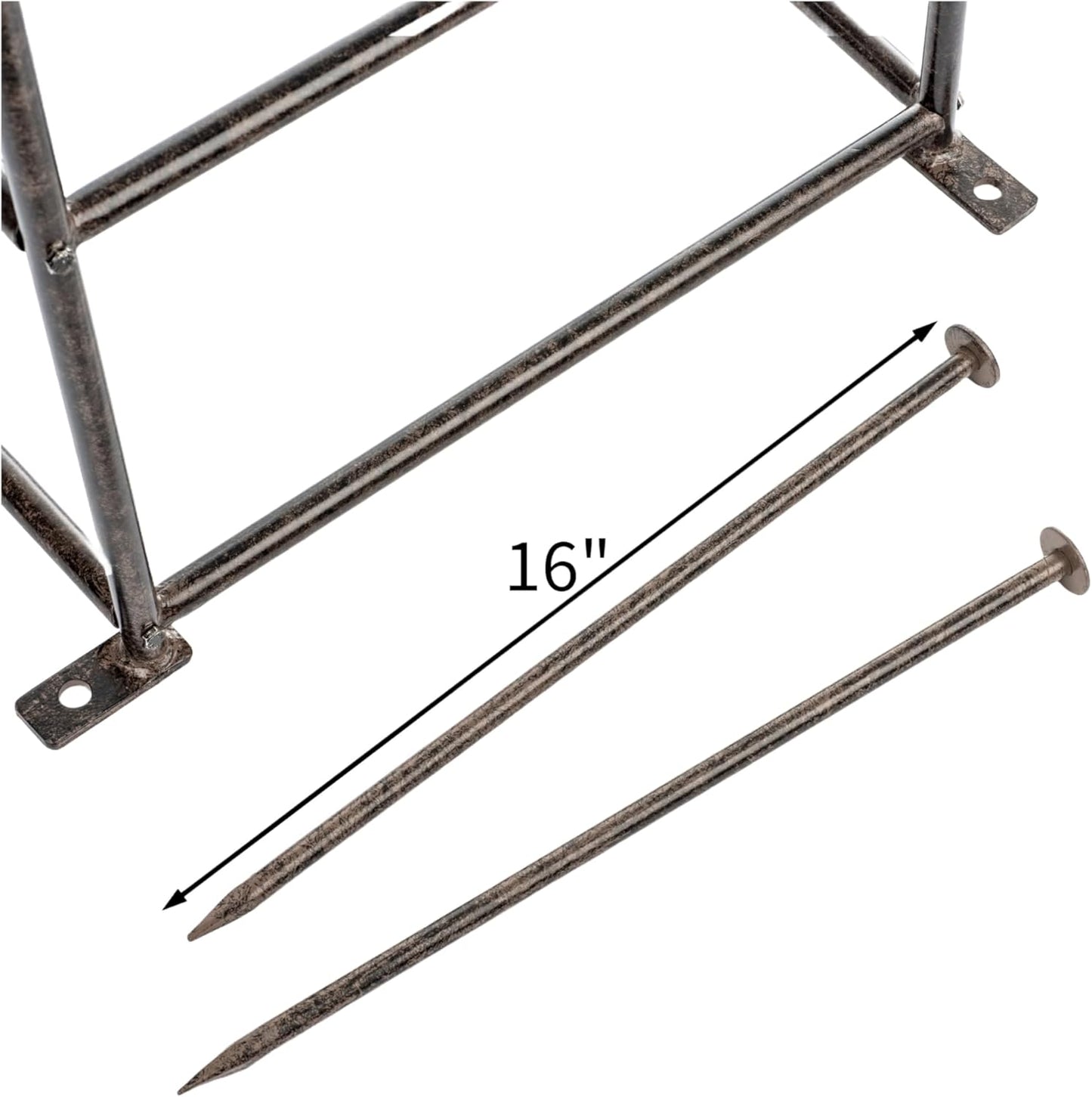 H Potter Trellis Obelisk Tall Metal Garden Decor Vertical Yard Art for Roses Climbing Plants Weather Resistant Wrought Iron Ornamental (Charcoal Brown, Large)