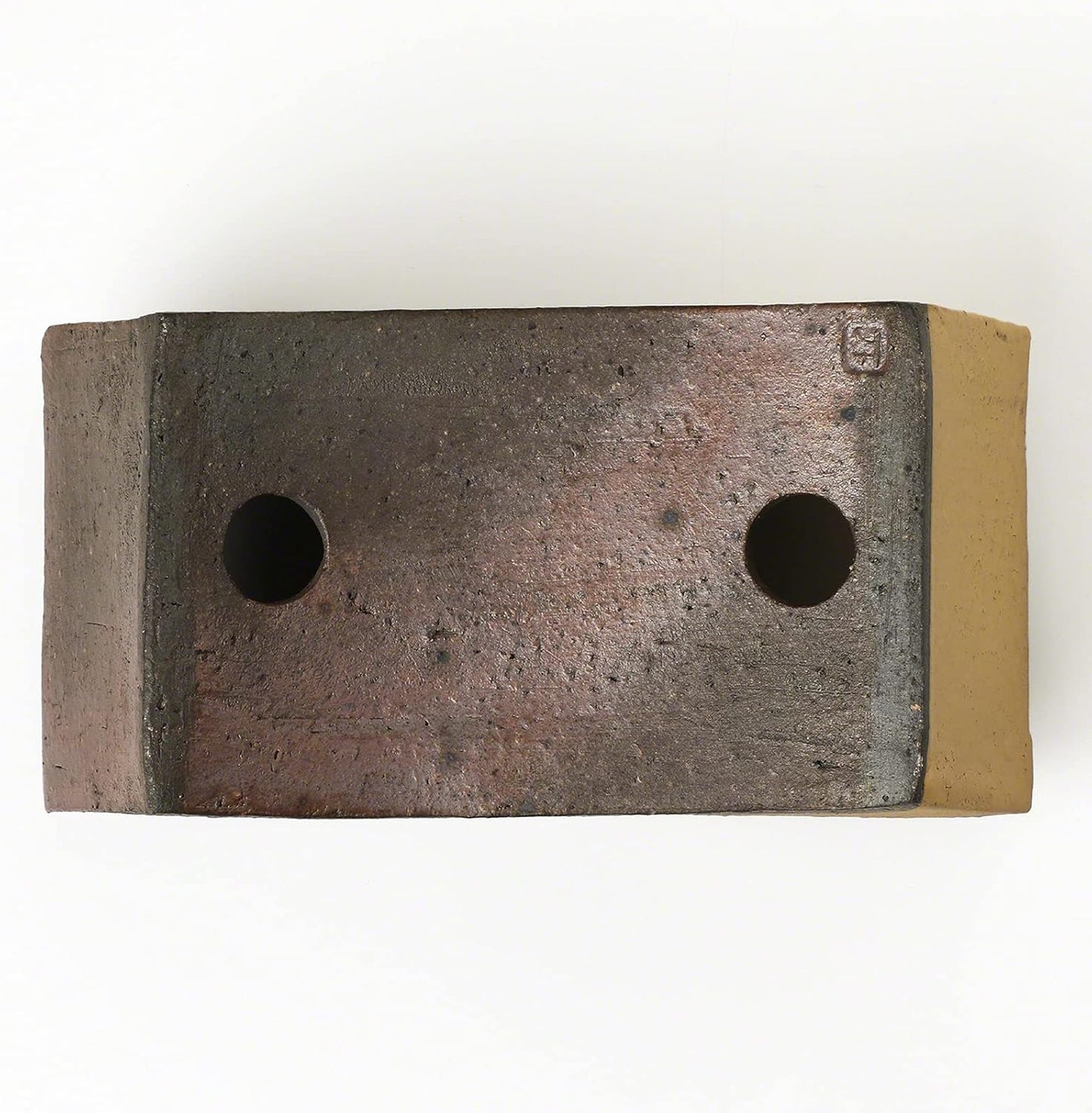 Wazakura Tokoname Series Handmade Fan Shaped Bonsai Pot with Drainage Holes 6.8 inch (174mm) Made in Japan, Artisan Ceramic Garden Container, Decorative Flower Planter - Fan Shape