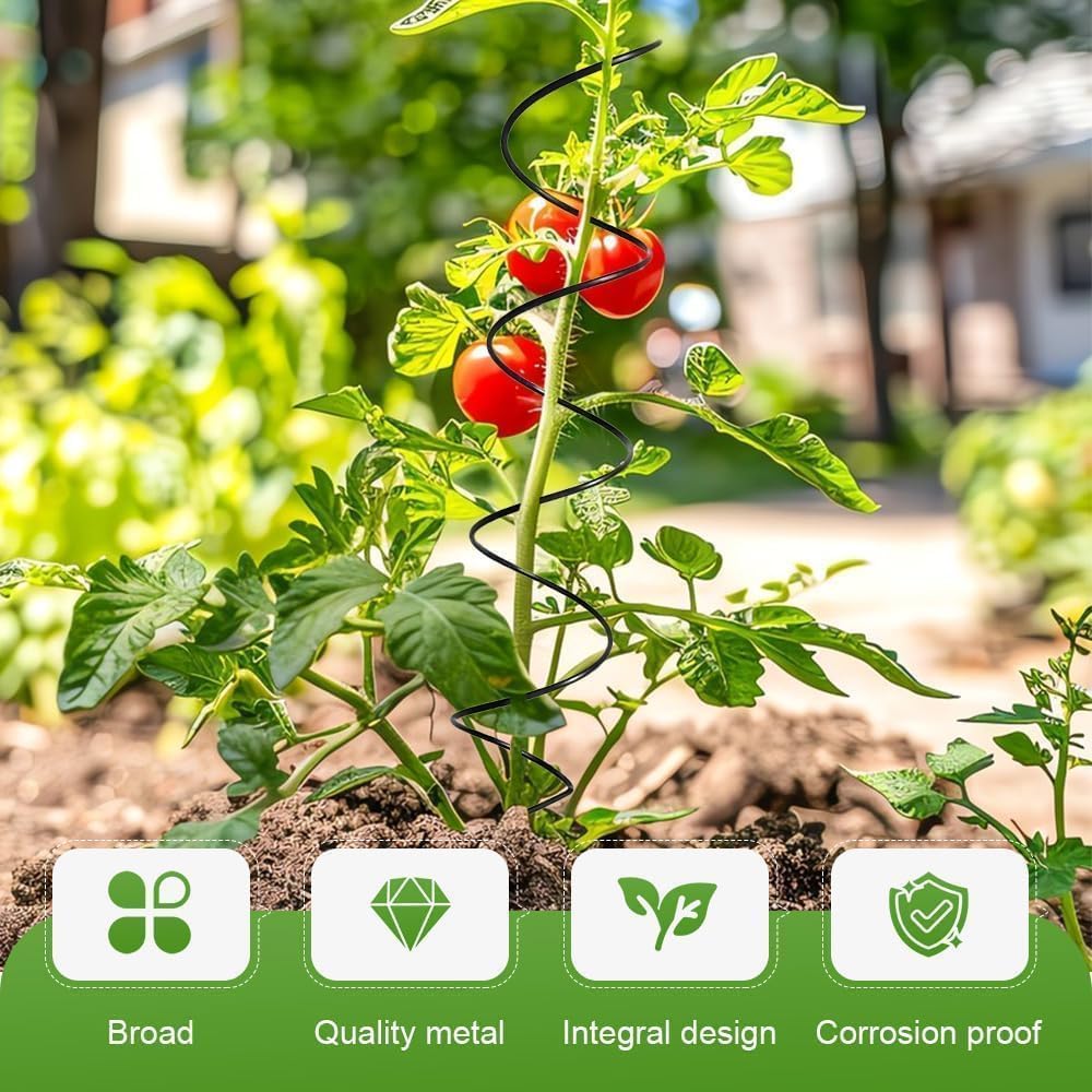 4PCS Tomato Twist Stake, 2025 Spiral Tomato Stakes, Reusable Climbing Plant Stake Tower for Tomatoes & Vines (4PCS)