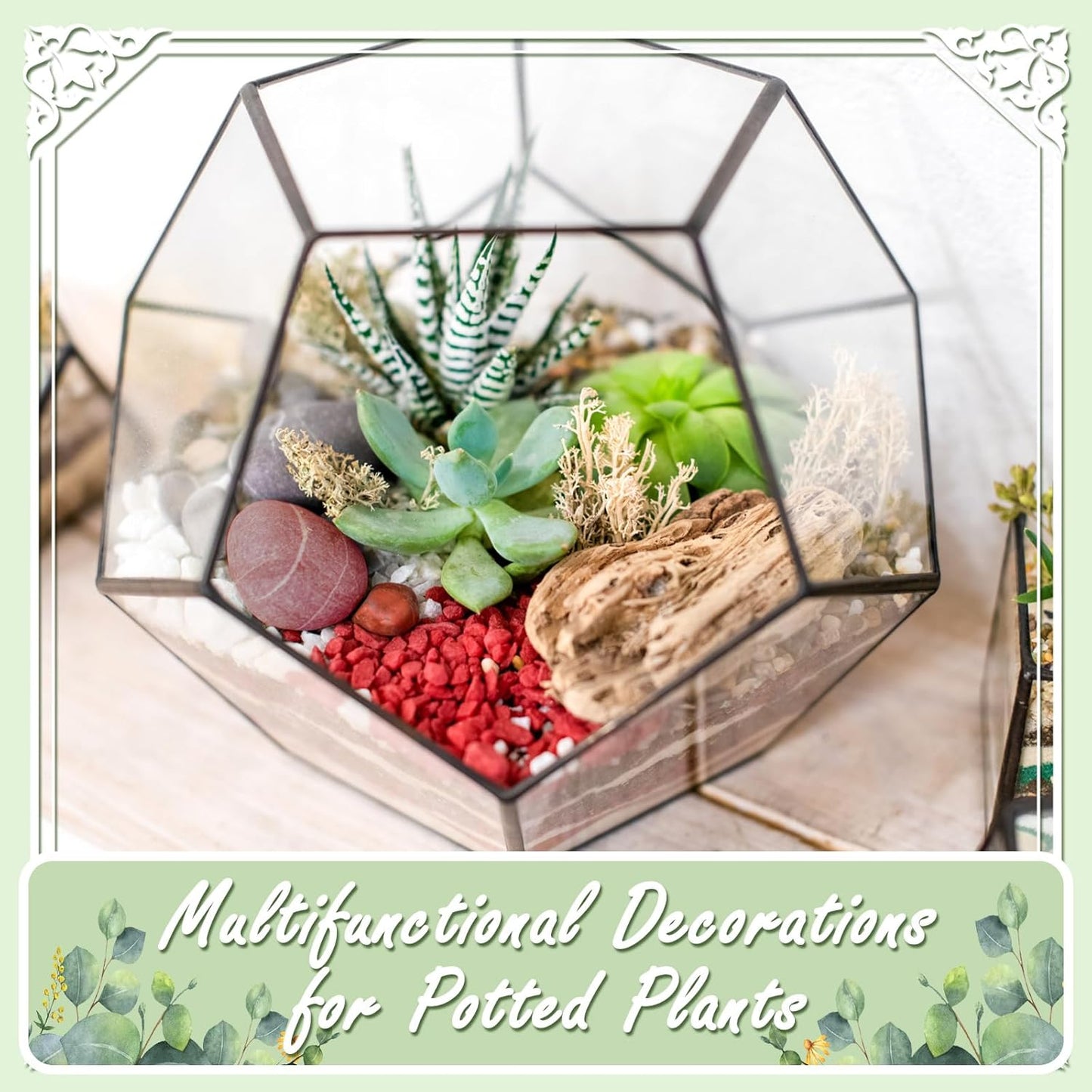 20LB Smooth Pebbles River Rocks for Landscaping, 100% Natural Hand-Picked Premium Decorative Pebbles, Ideal for Garden Landscaping, Home Decor, Aquariums, Painting, Crafting and Gifts, Red …